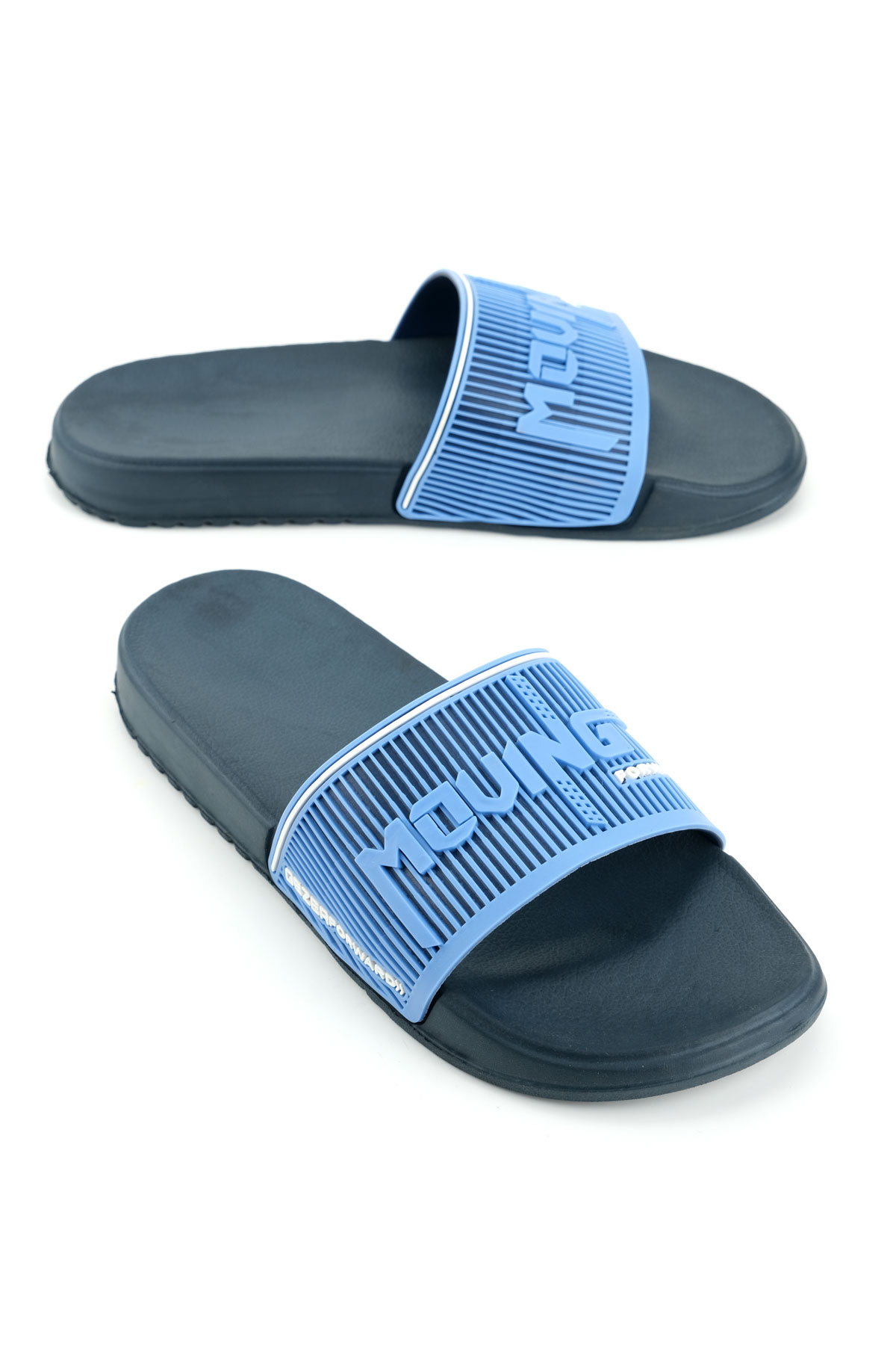 Gezer Gezer Mavi Erkek Yazlık Eva Islak Zemine Uygun Günlük Ev Bahçe Havuz Banyo Terlik Sandalet & Terlik | Flo Mavi - 2. görsel