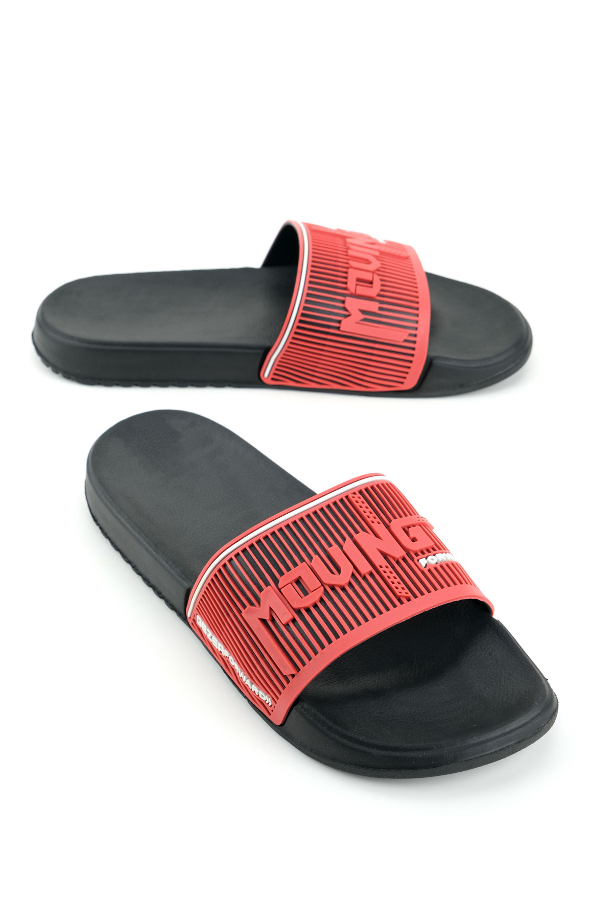 Gezer Gezer Kırmızı Erkek Yazlık Eva Islak Zemine Uygun Günlük Ev Bahçe Havuz Banyo Terlik Sandalet & Terlik | Flo Kırmızı - 2. görsel