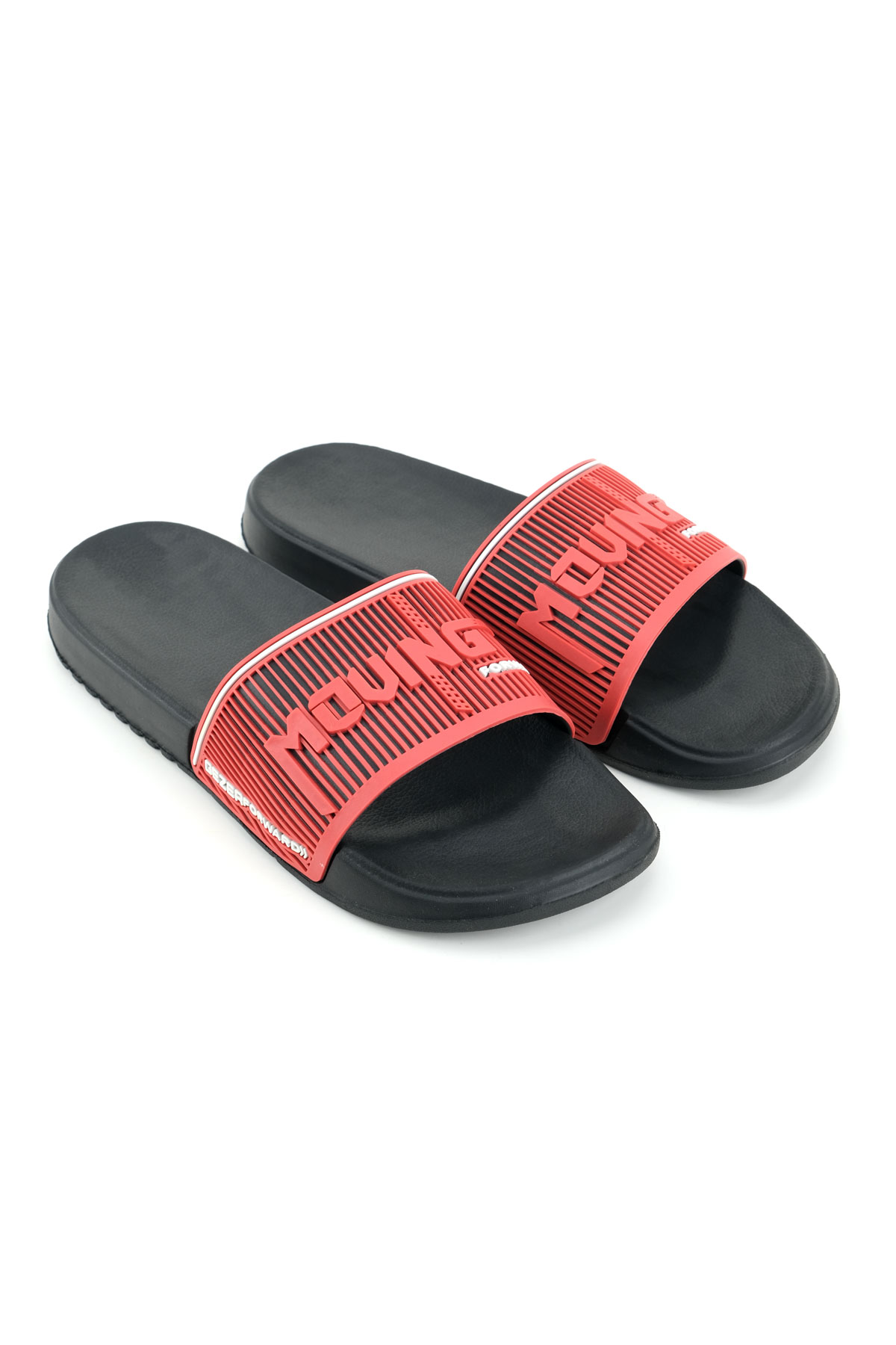 Gezer Gezer Kırmızı Erkek Yazlık Eva Islak Zemine Uygun Günlük Ev Bahçe Havuz Banyo Terlik Sandalet & Terlik | Flo Kırmızı - 4. görsel