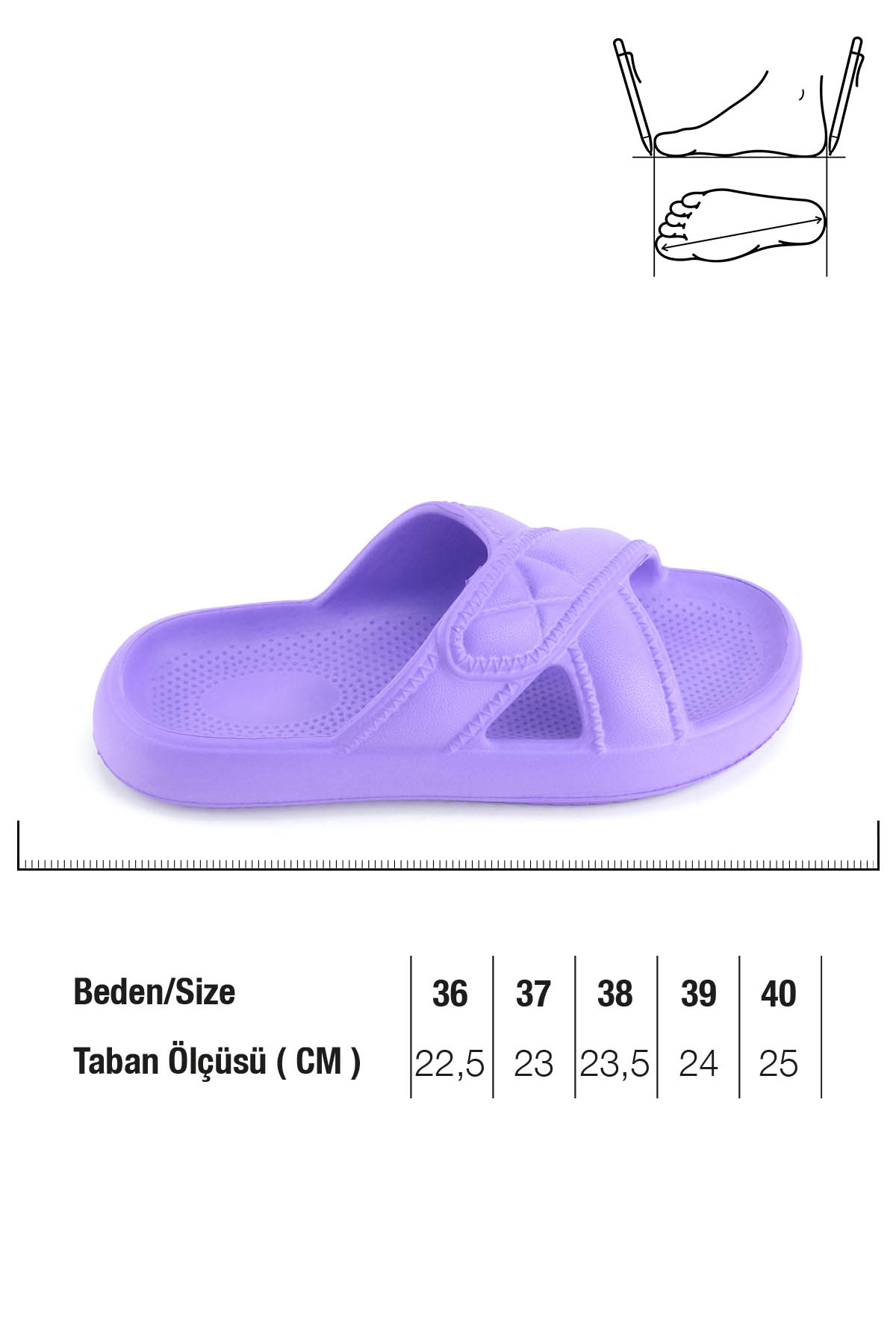 Kadın Yazlık Eva Islak Zemine Uygun Ev Bahçe Banyo Terlik - Görsel 3