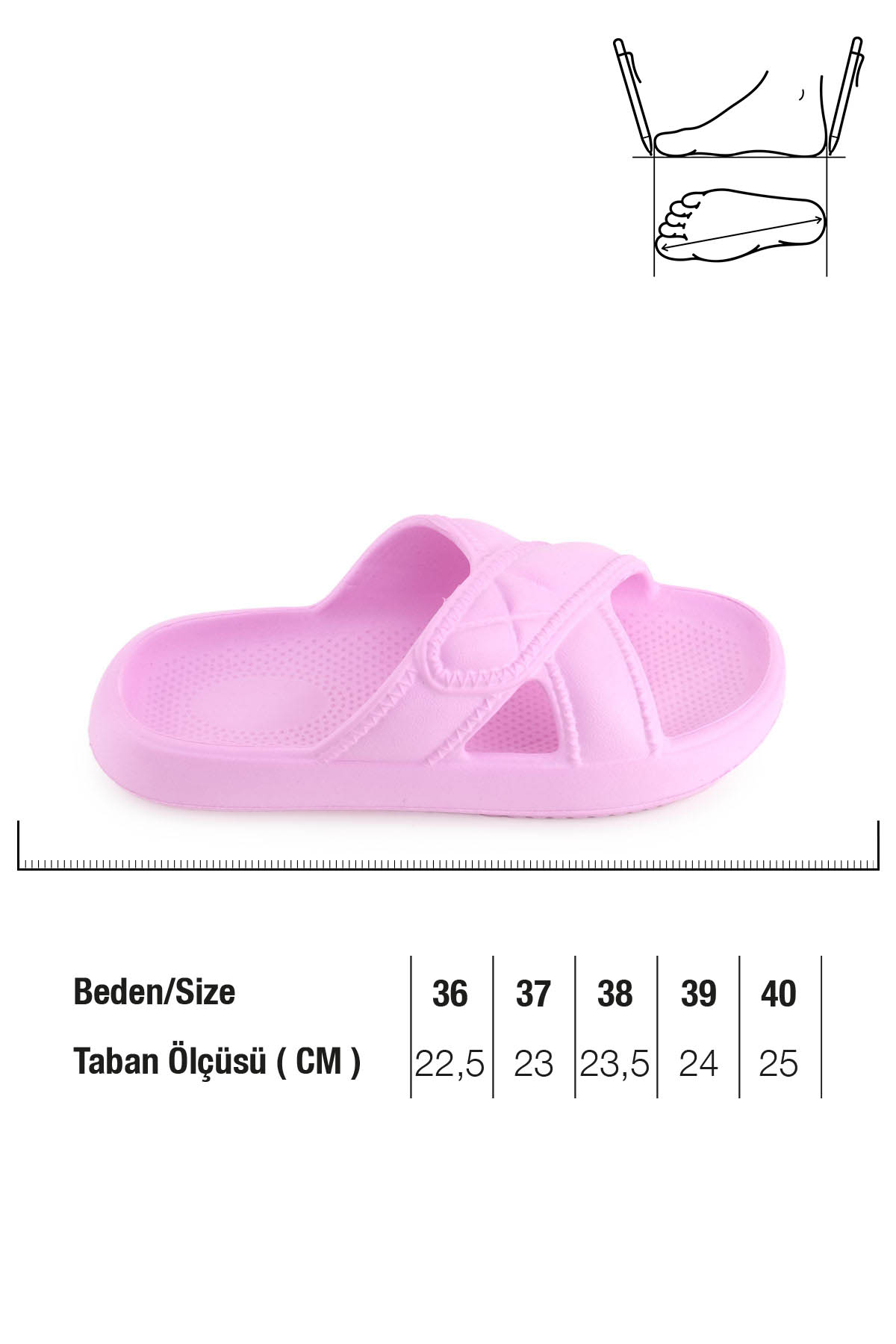 Kadın Yazlık Eva Islak Zemine Uygun Ev Bahçe Banyo Terlik - Görsel 3