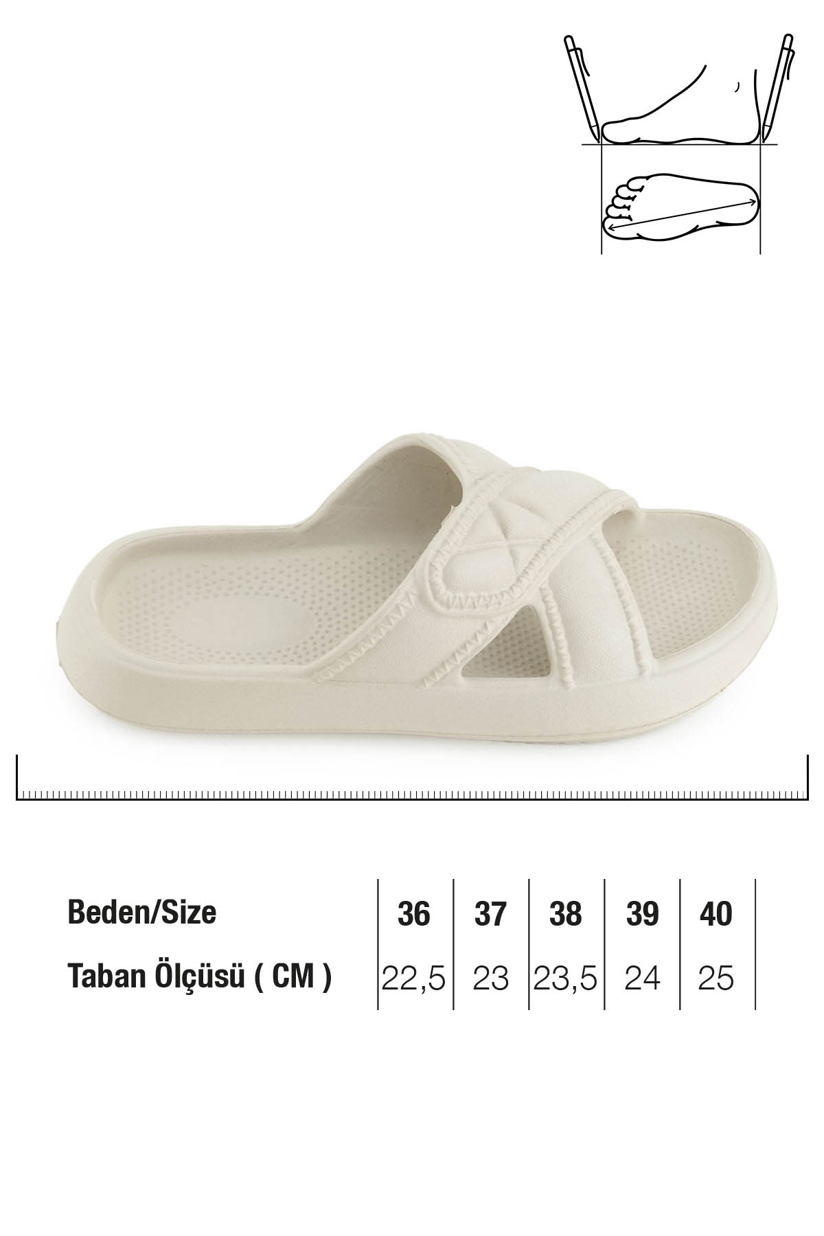 Kadın Yazlık Eva Islak Zemine Uygun Ev Bahçe Banyo Terlik - Görsel 3