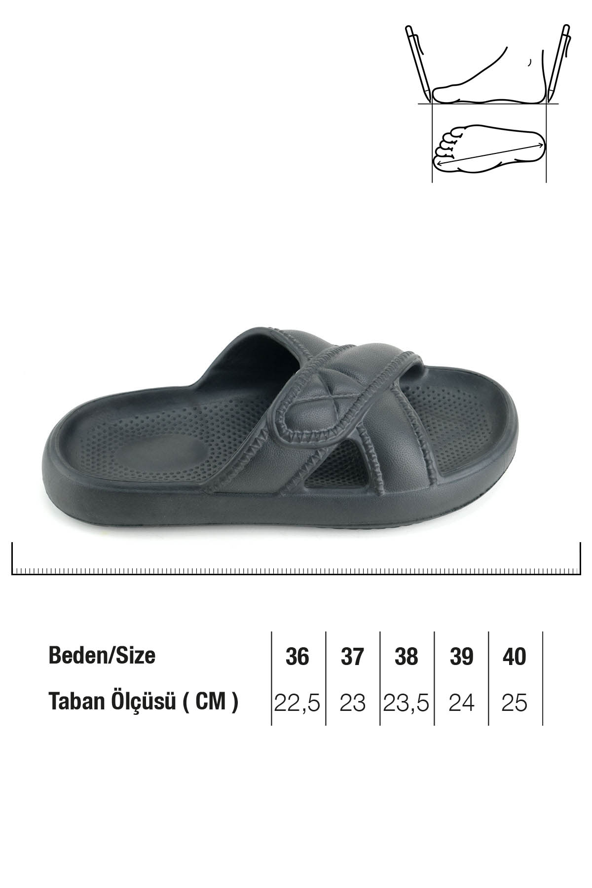 Kadın Yazlık Eva Islak Zemine Uygun Ev Bahçe Banyo Terlik - Görsel 3