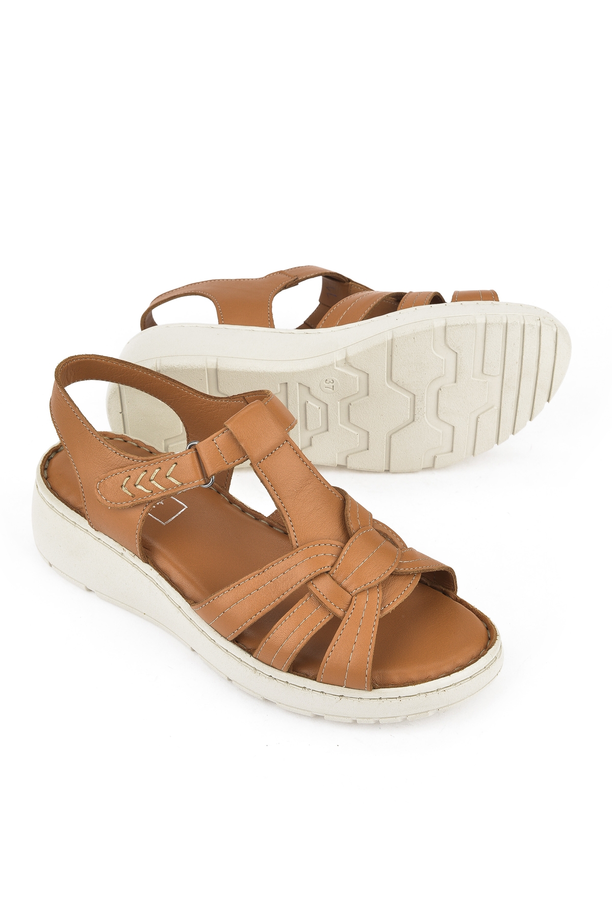 Kadın Hakiki Deri Sandalet 1511048Z501 Taba - Görsel 5