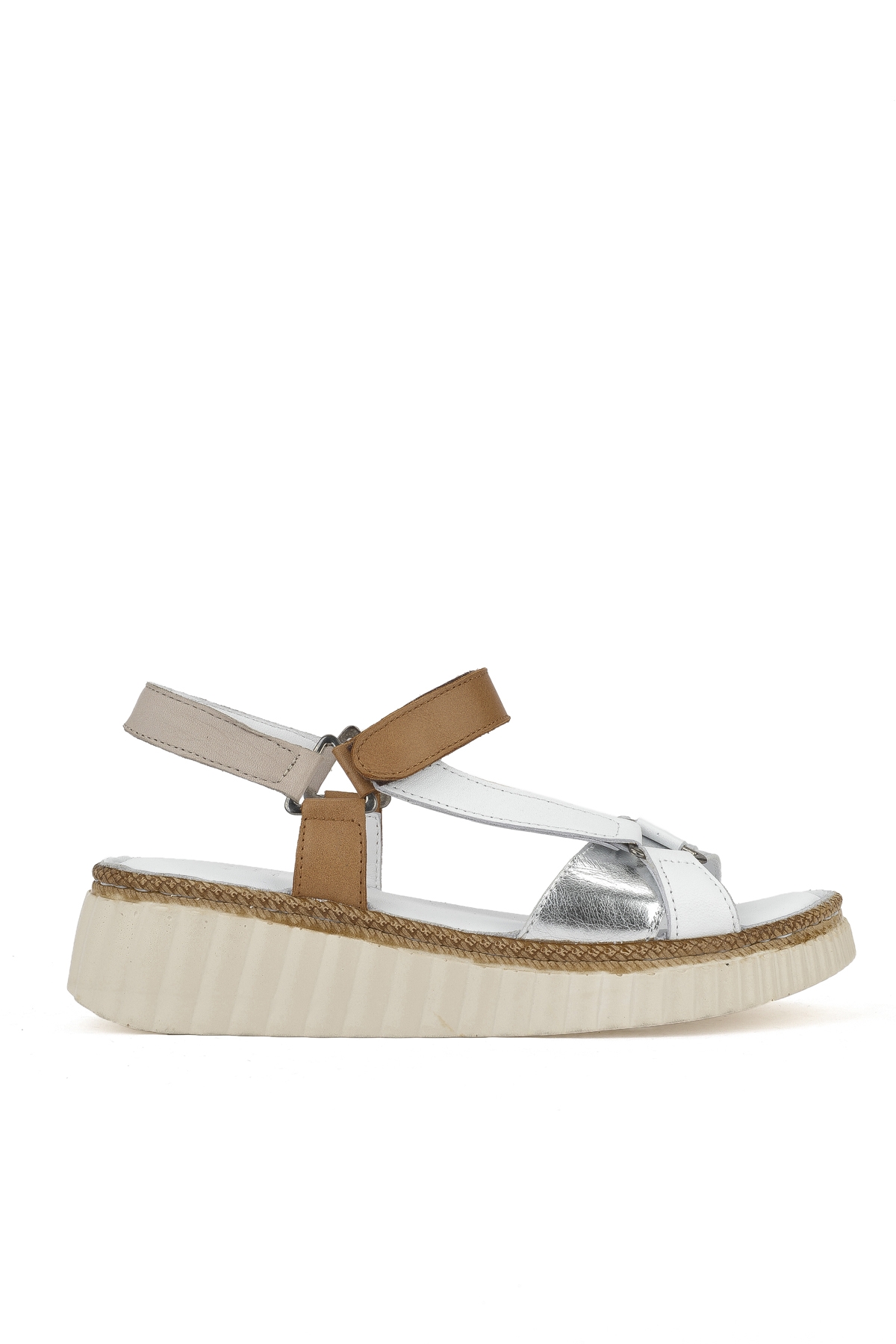 Kadın Hakiki Deri Sandalet 1511008Z413 Beyaz - Görsel 2