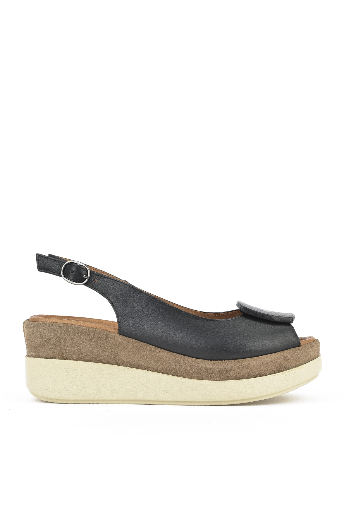 Kadın Hakiki Deri Topuklu Sandalet 151992Z21010S Siyah - Görsel 2