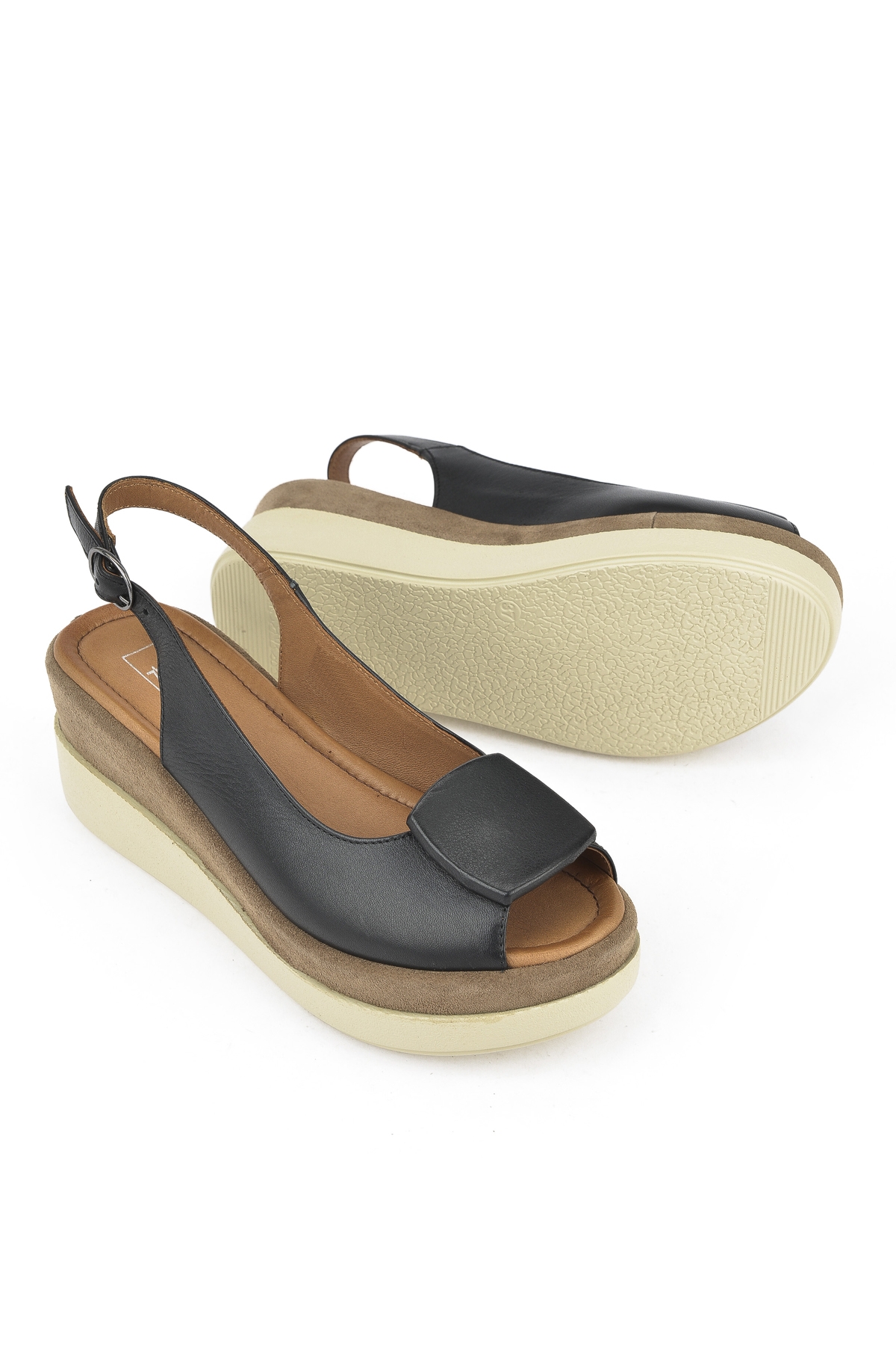 Kadın Hakiki Deri Topuklu Sandalet 151992Z21010S Siyah - Görsel 5