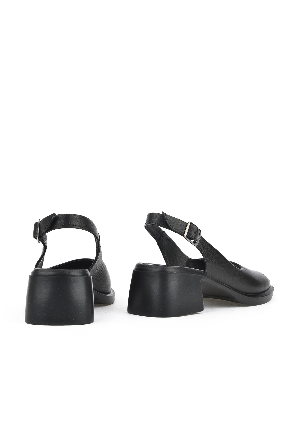 Kadın Hakiki Deri Topuklu Sandalet 151992Z8004 Siyah - Görsel 4