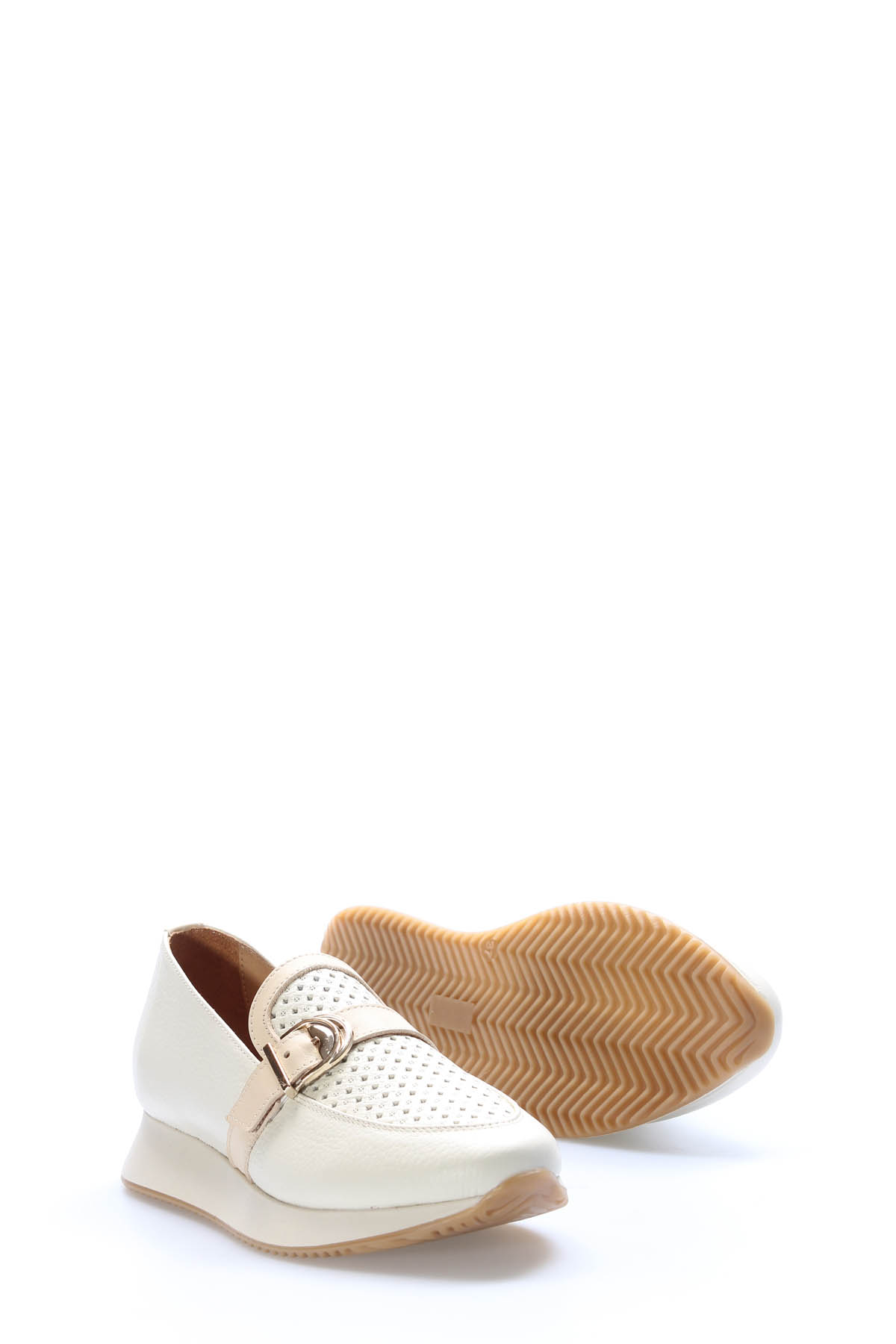 Hakiki Deri Kadın Casual Ayakkabı 356ZA559DUZ - Görsel 4