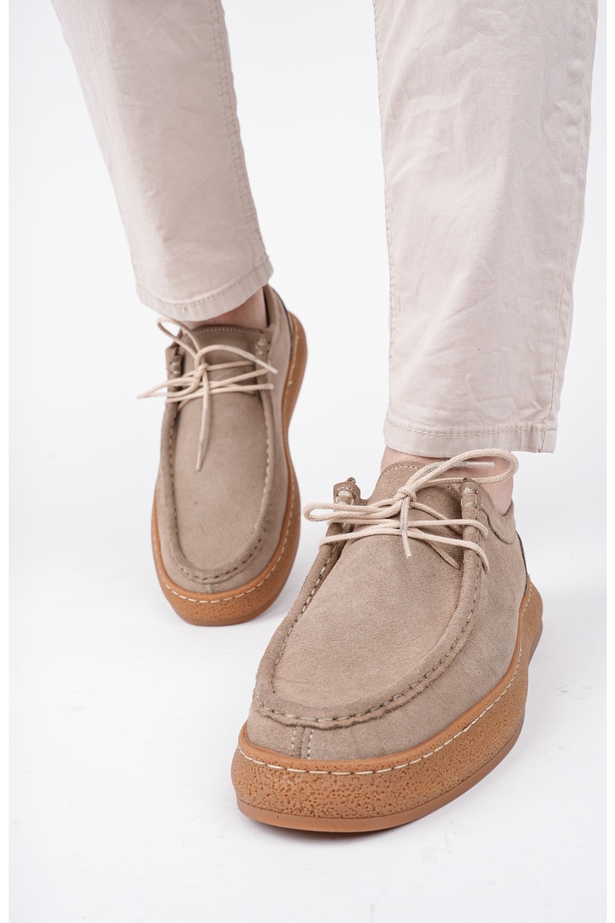 SANCHEZ Klasik Hakiki Deri Günlük Ortopedik Bağcıklı Erkek Casual Ayakkabı - Görsel 6