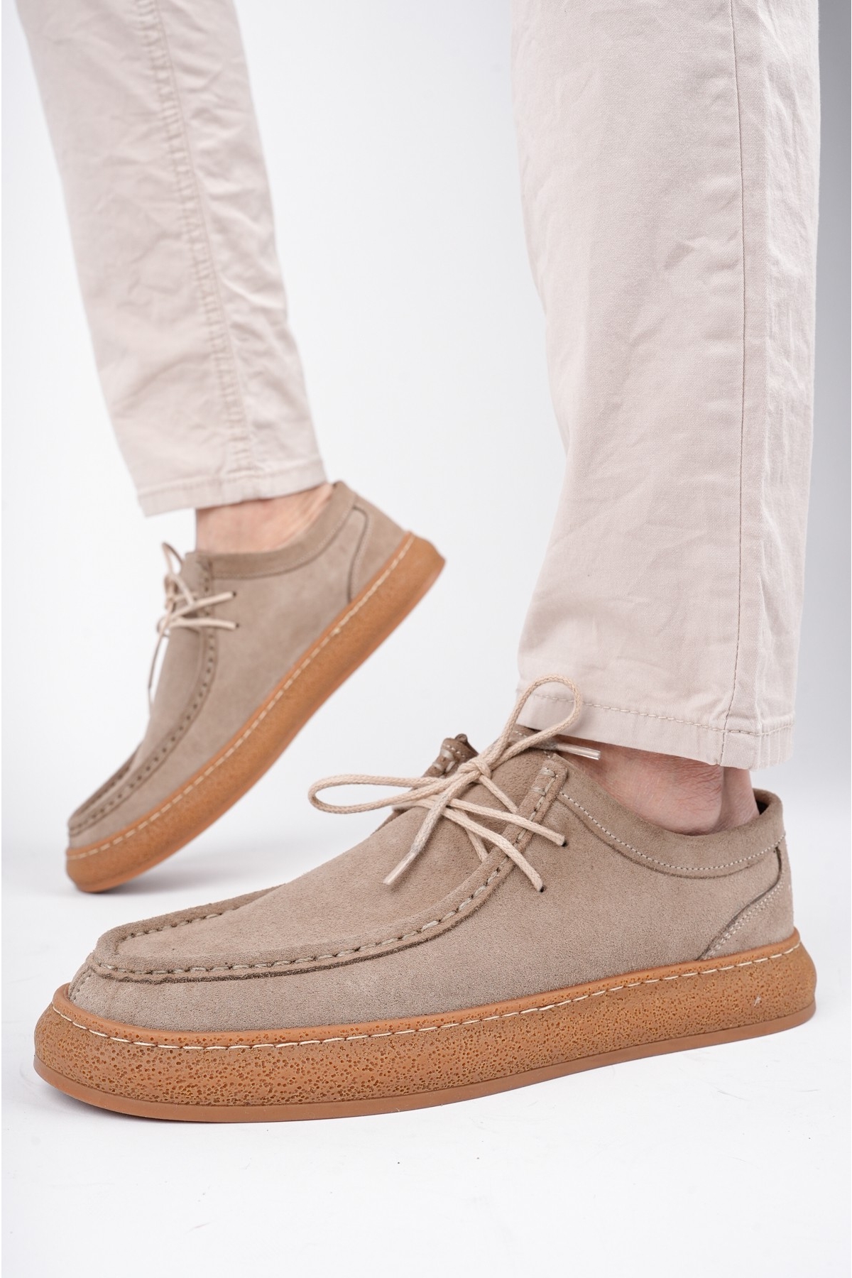 SANCHEZ Klasik Hakiki Deri Günlük Ortopedik Bağcıklı Erkek Casual Ayakkabı - Görsel 7