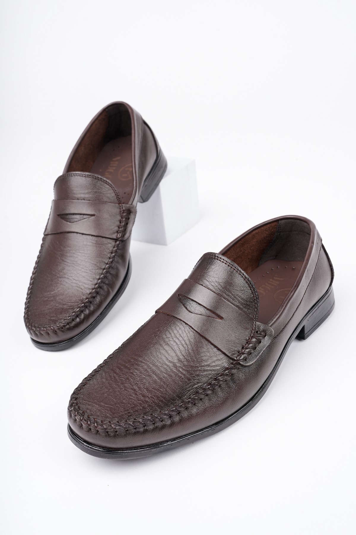 ENZO Garantili Klasik Hakiki Deri Günlük Erkek Ayakkabı - Görsel 3