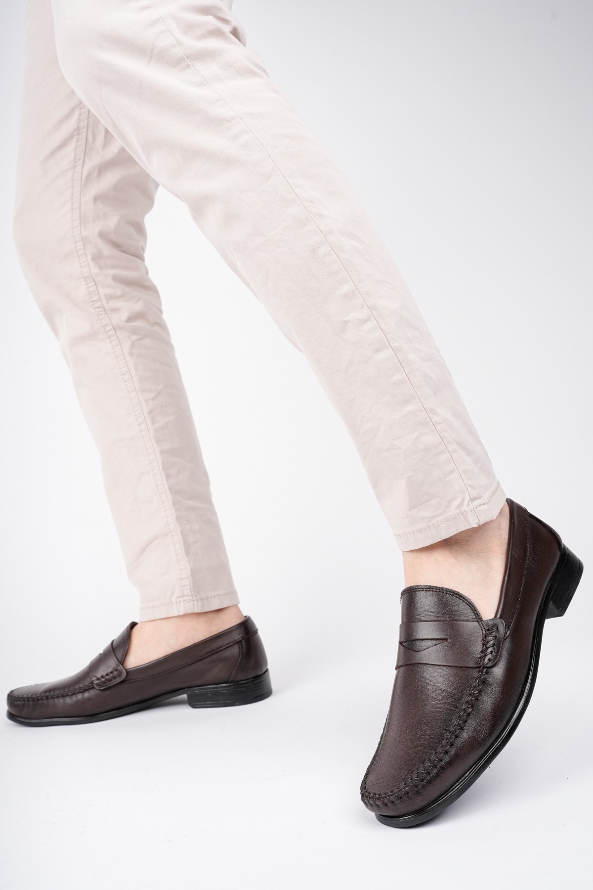 ENZO Garantili Klasik Hakiki Deri Günlük Erkek Ayakkabı - Görsel 8