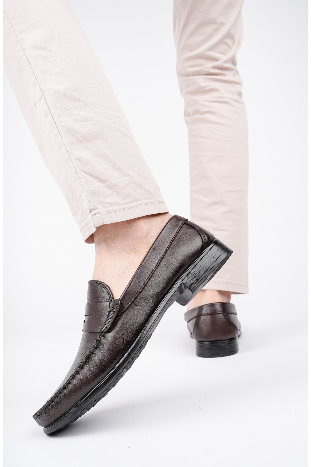 ENZO Garantili Klasik Hakiki Deri Günlük Erkek Ayakkabı - Görsel 9