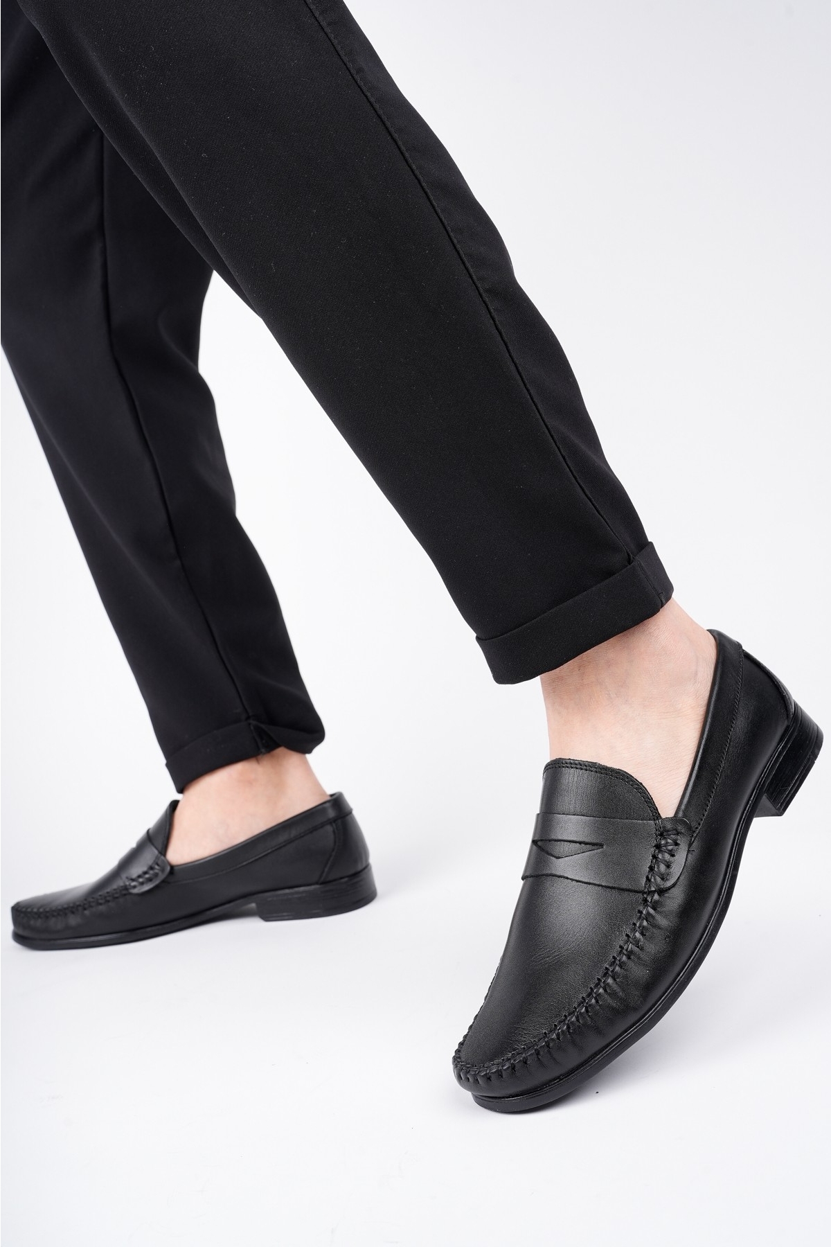 ENZO Garantili Klasik Hakiki Deri Günlük Erkek Ayakkabı - Görsel 7