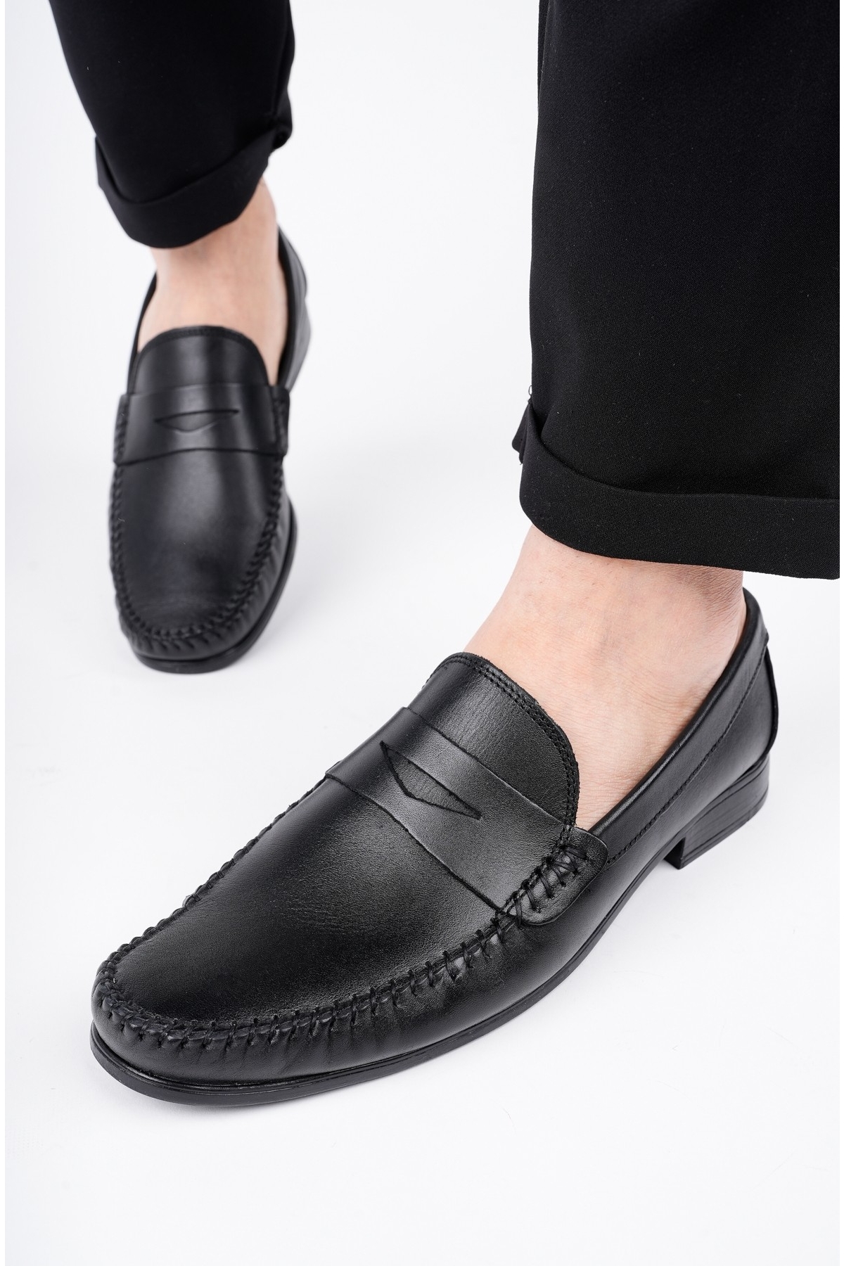 ENZO Garantili Klasik Hakiki Deri Günlük Erkek Ayakkabı - Görsel 9