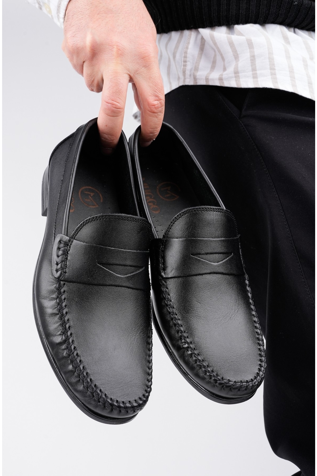 ENZO Garantili Klasik Hakiki Deri Günlük Erkek Ayakkabı - Görsel 10