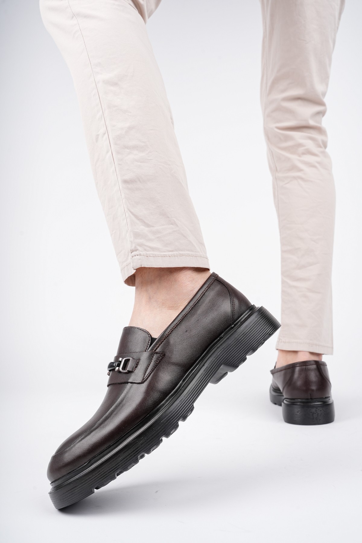 FABREGAS Hakiki Deri Klasik Günlük Ortopedik Erkek Ayakkabı - Görsel 8