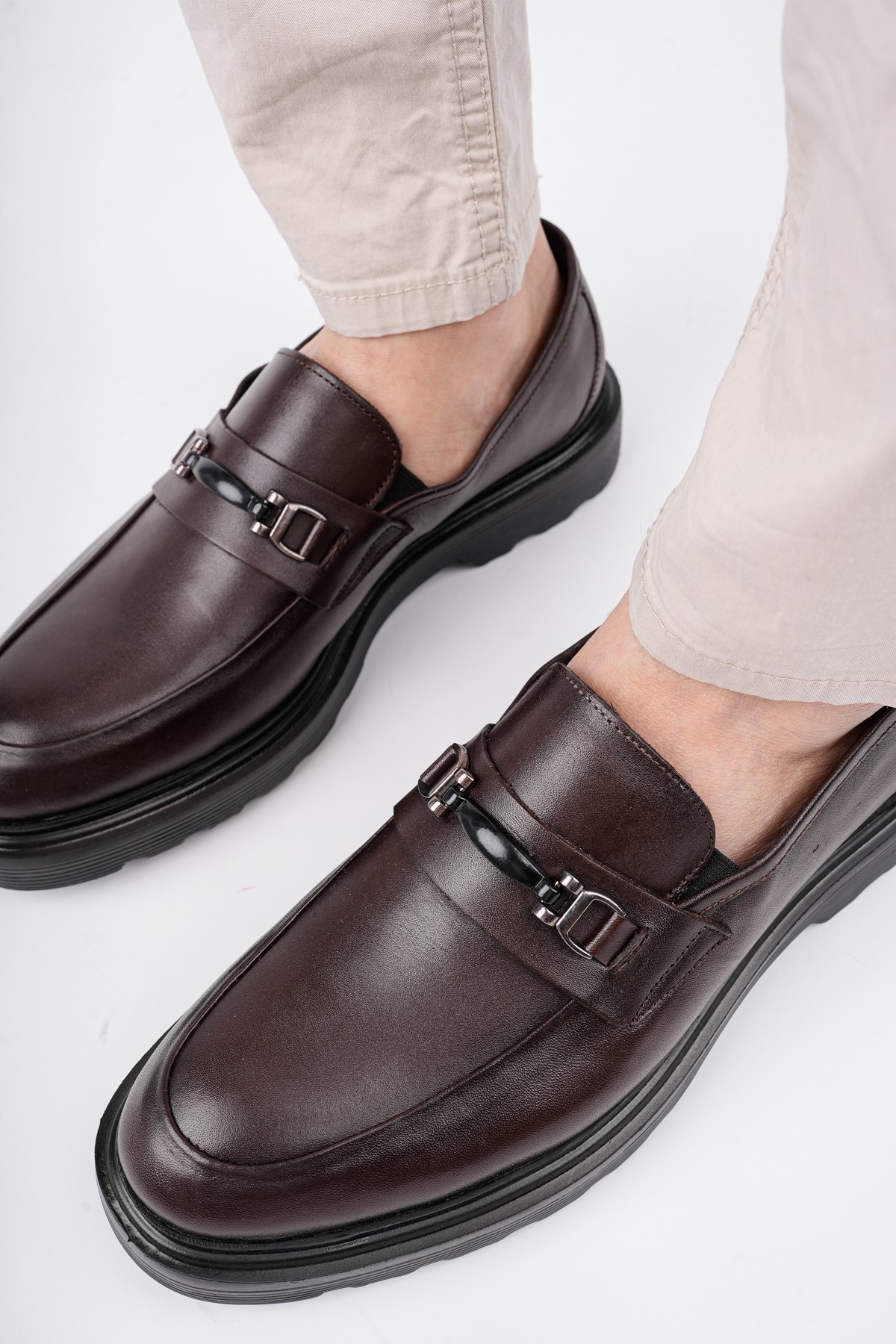 FABREGAS Hakiki Deri Klasik Günlük Ortopedik Erkek Ayakkabı - Görsel 9