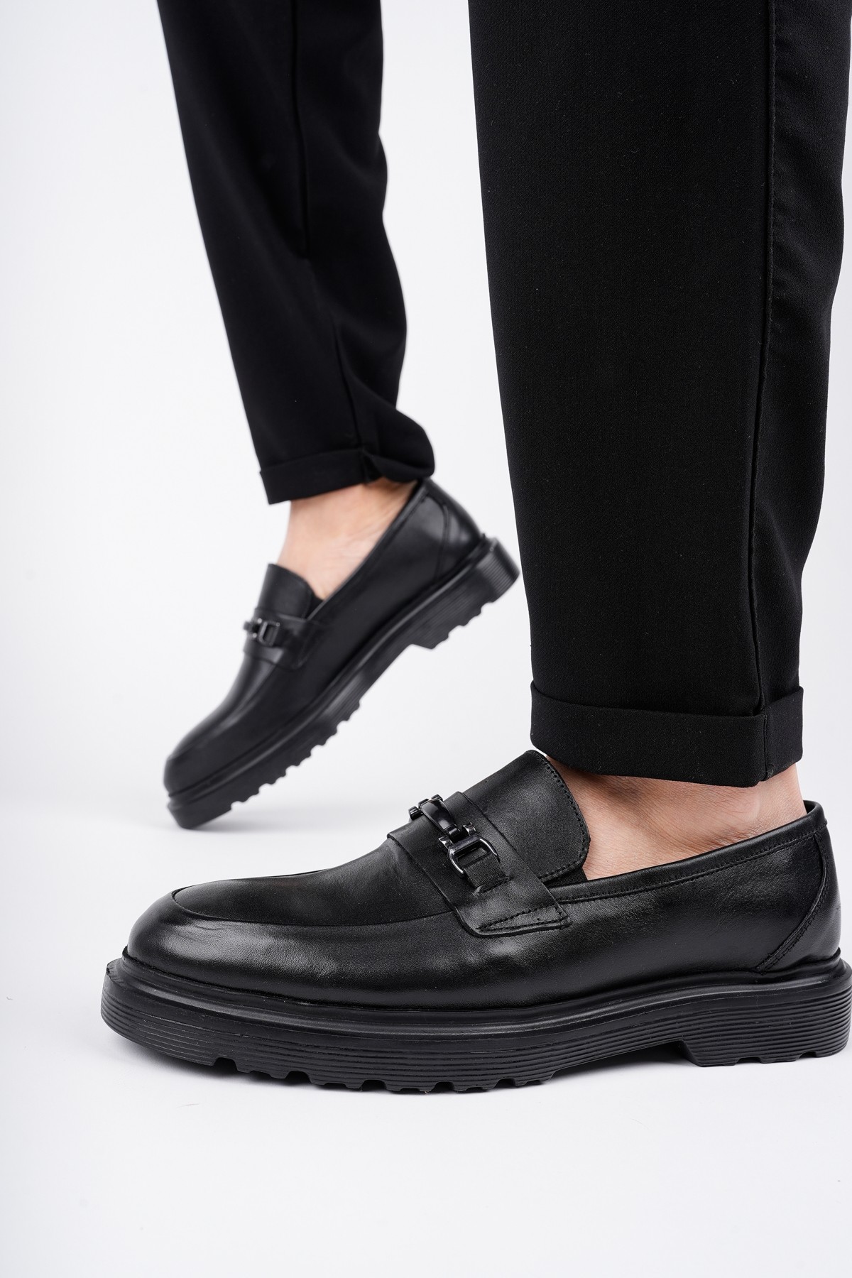 Muggo FABREGAS Hakiki Deri Klasik Günlük Ortopedik Erkek Ayakkabı - Görsel 6