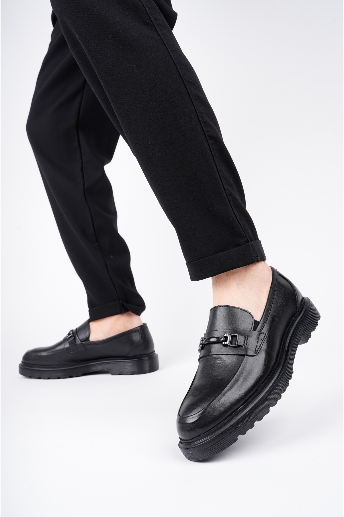 Muggo FABREGAS Hakiki Deri Klasik Günlük Ortopedik Erkek Ayakkabı - Görsel 7