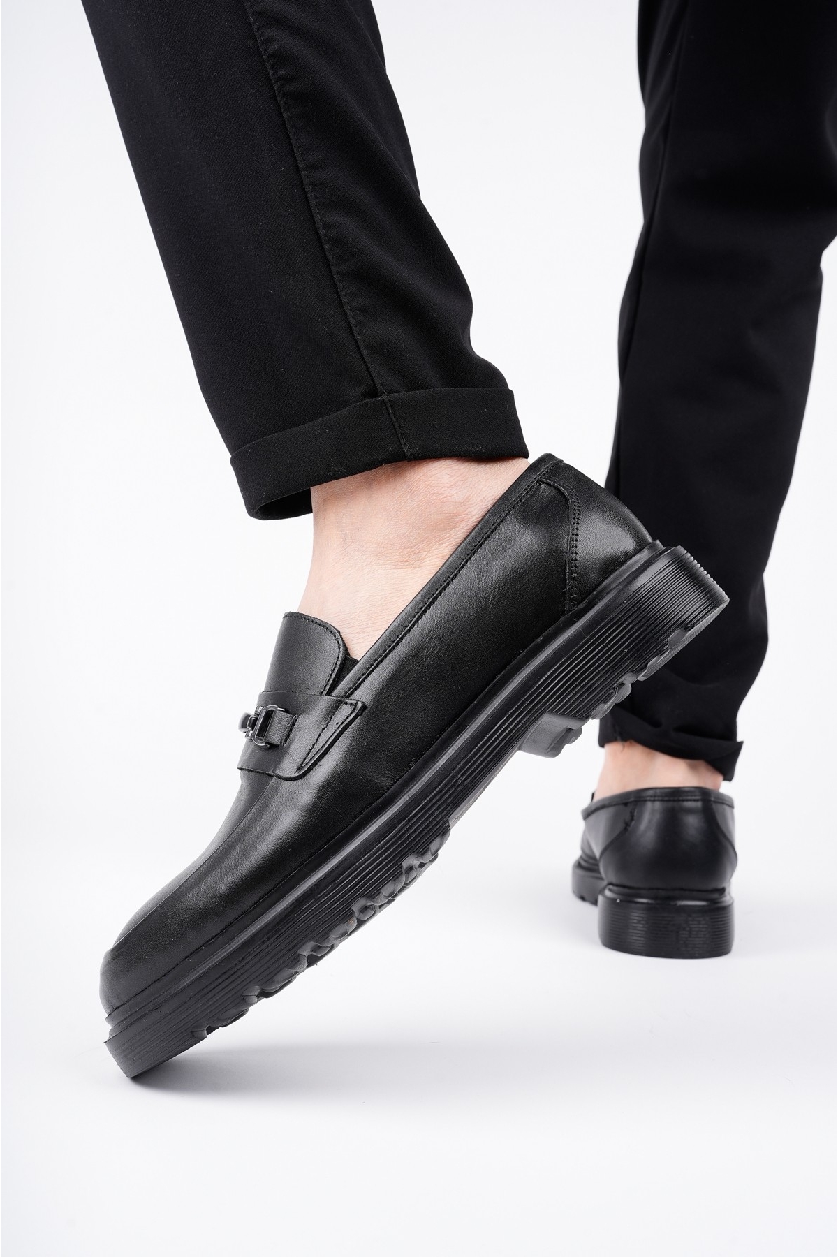 Muggo FABREGAS Hakiki Deri Klasik Günlük Ortopedik Erkek Ayakkabı - Görsel 8