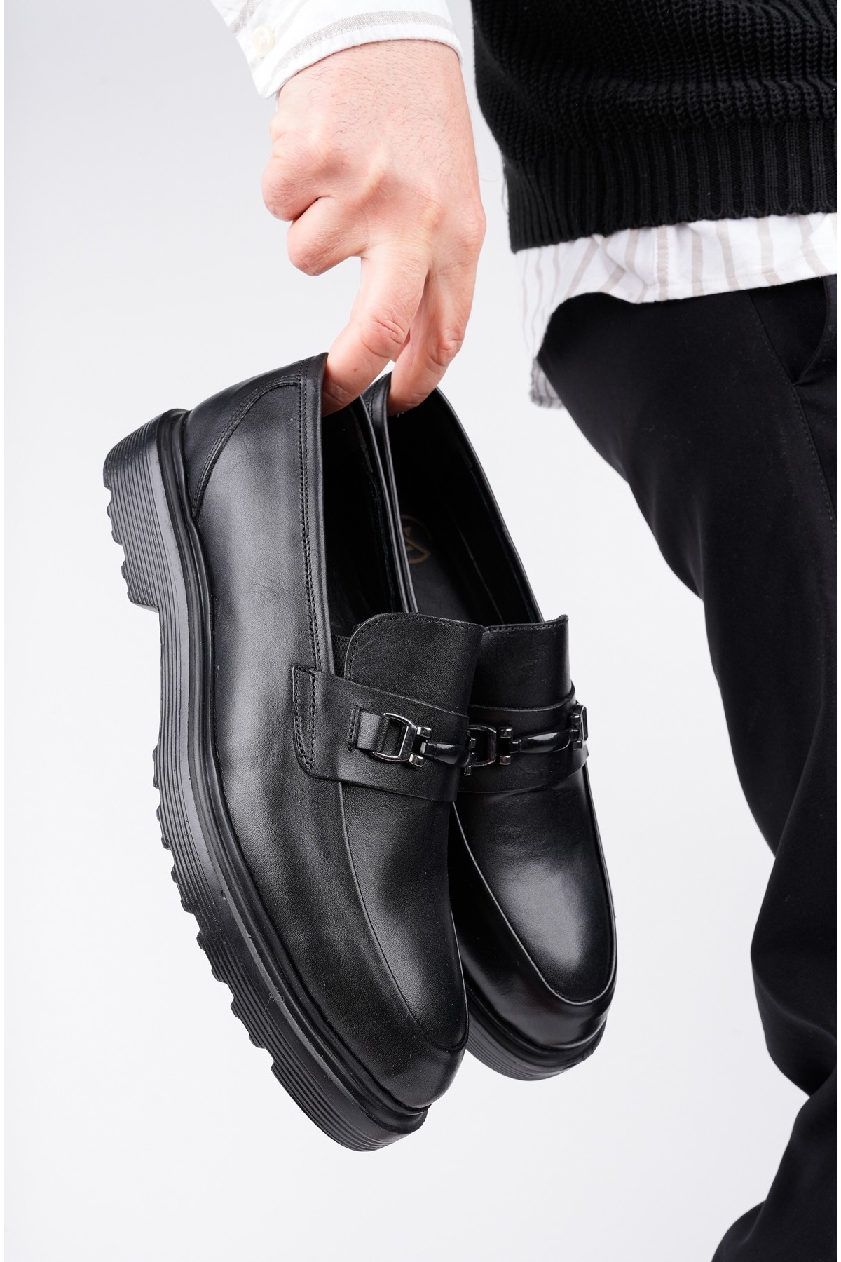 Muggo FABREGAS Hakiki Deri Klasik Günlük Ortopedik Erkek Ayakkabı - Görsel 9