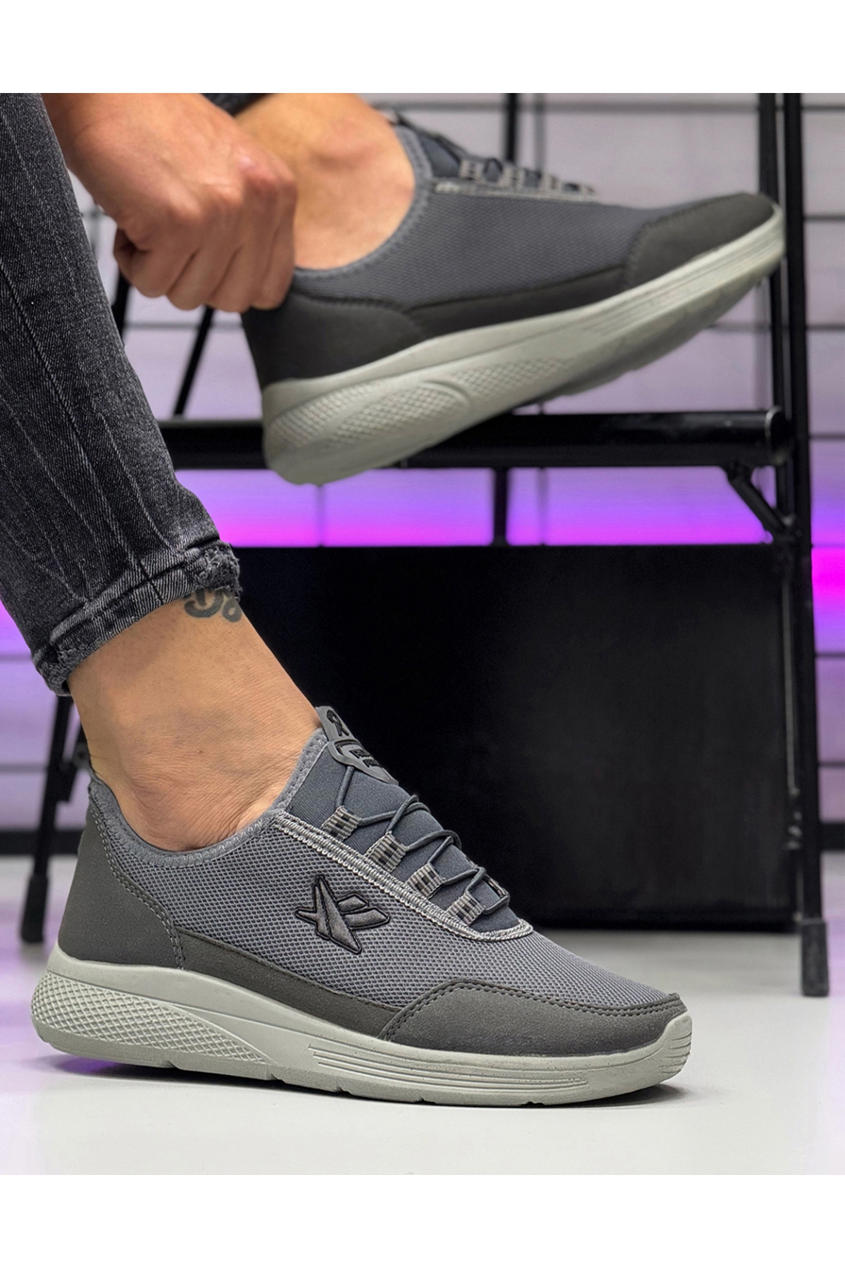 Road Frend Erkek Bağsız Günlük Spor Ayakkabı Füme - Görsel 2