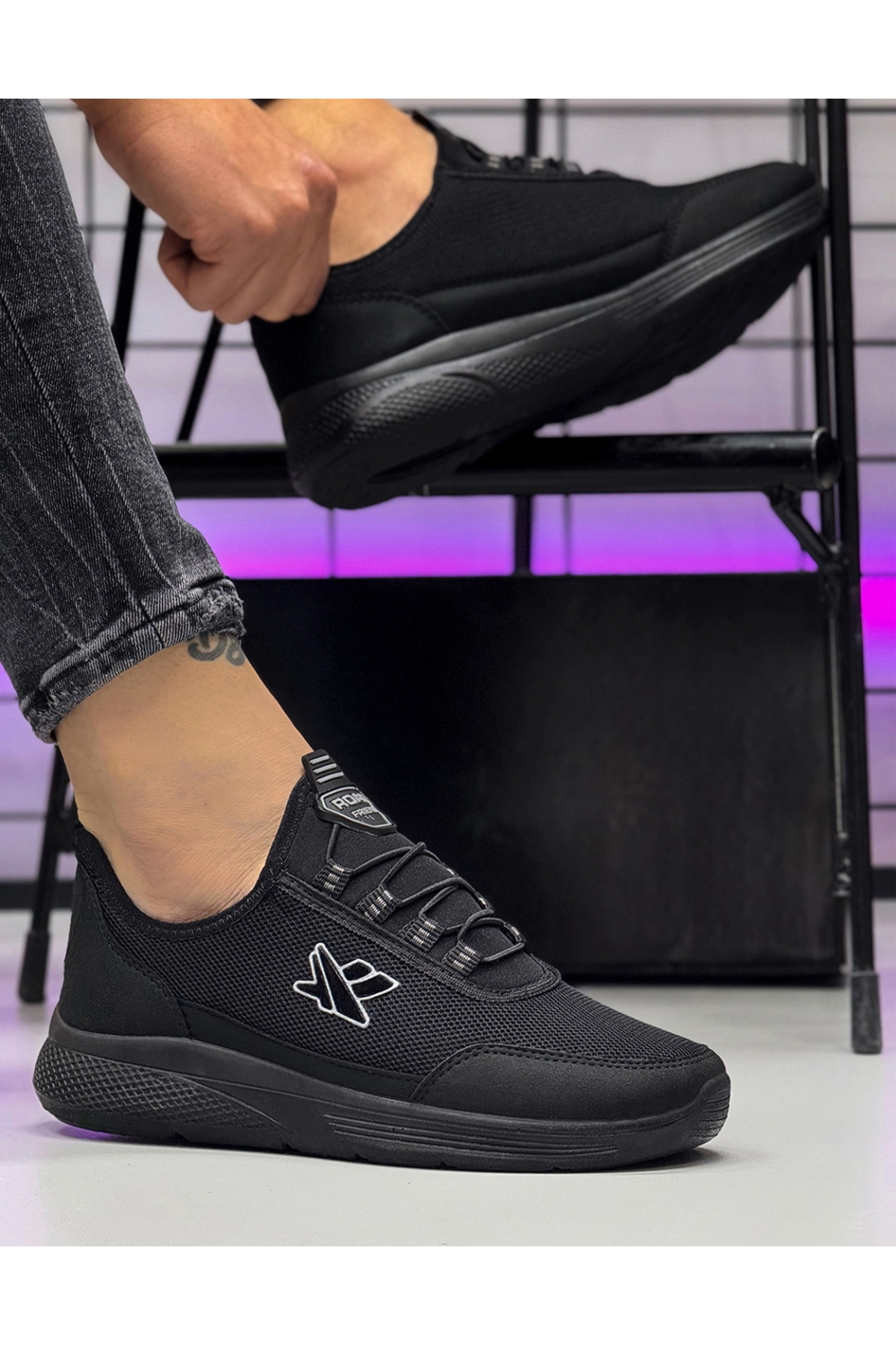 Road Frend Erkek Bağsız Günlük Spor Ayakkabı Siyah - Görsel 2