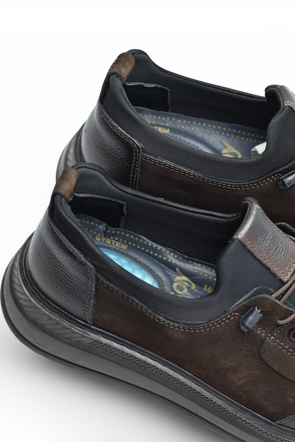 TAB550 Topuk Jelli Ortopedik Taban Hakiki Deri Erkek Ayakkabı Casual Günlük Erkek Ayakkabı POLİ Hafif Taban - Görsel 7