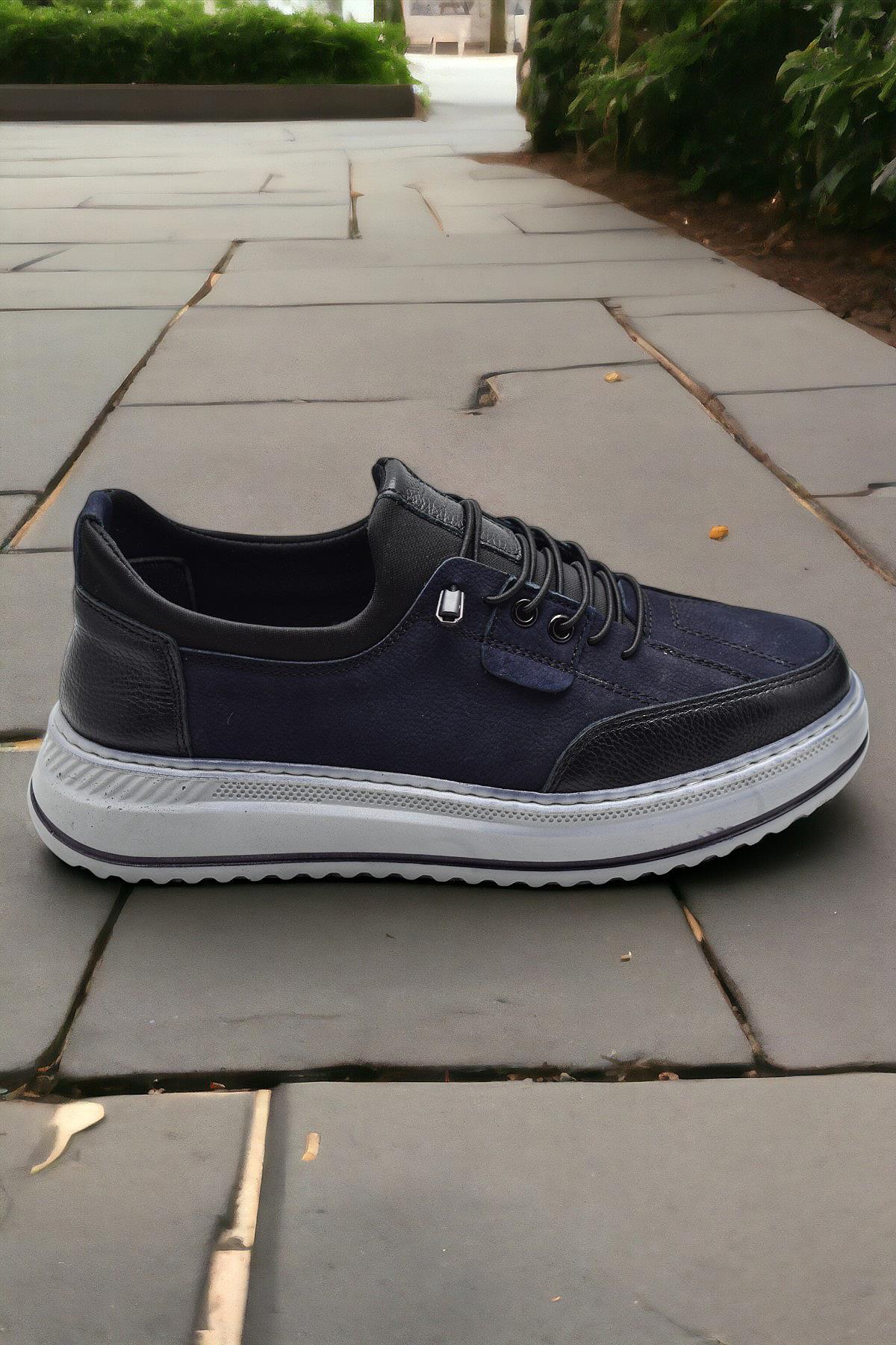 TAB550 Topuk Jelli Ortopedik Taban Hakiki Deri Erkek Ayakkabı Casual Günlük Erkek Ayakkabı POLİ Hafif Taban - Görsel 2