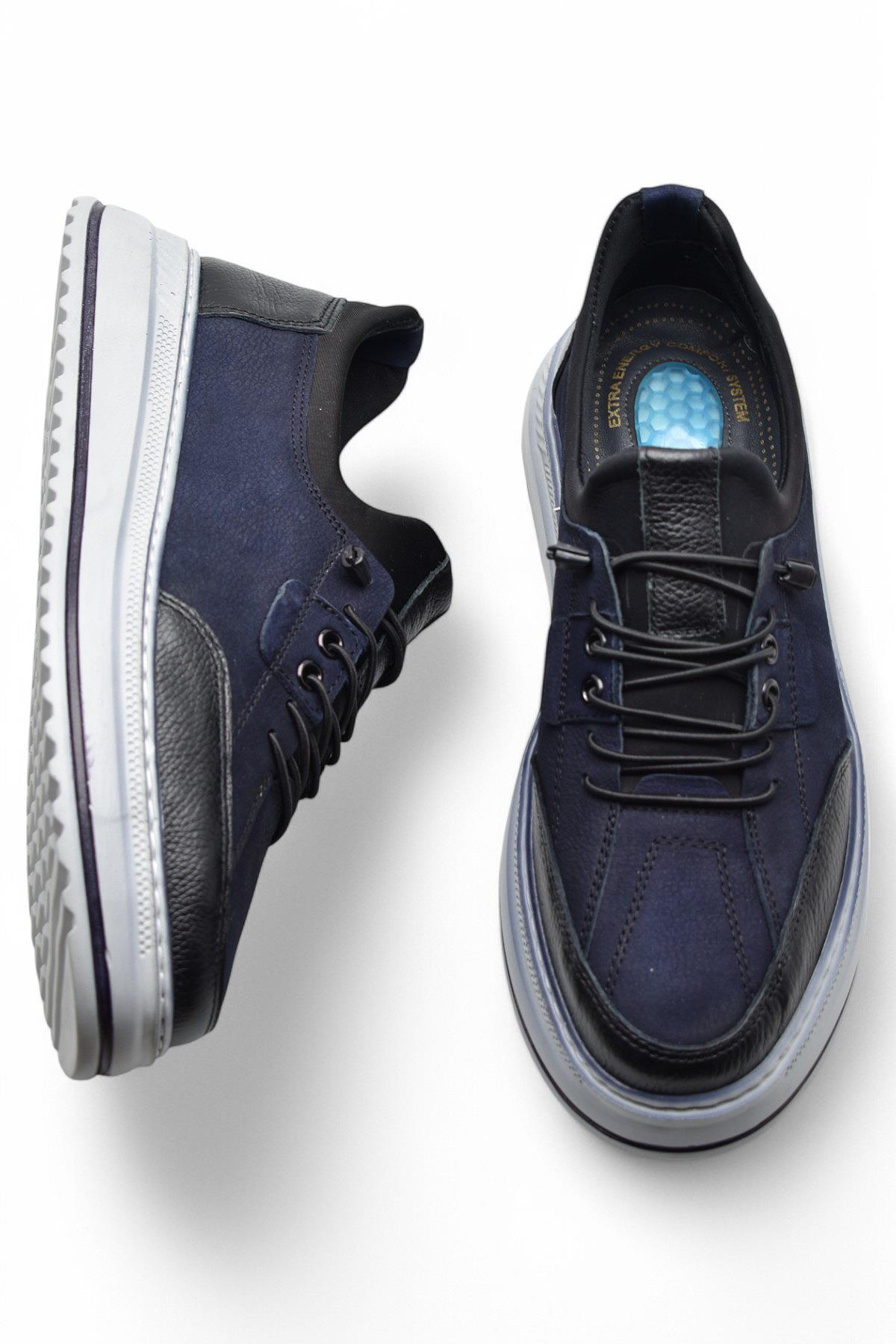 TAB550 Topuk Jelli Ortopedik Taban Hakiki Deri Erkek Ayakkabı Casual Günlük Erkek Ayakkabı POLİ Hafif Taban - Görsel 5