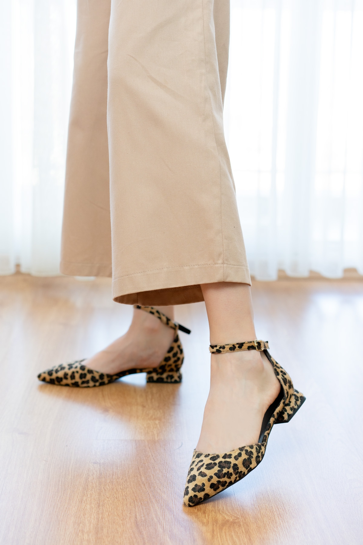 Happy Leopar ( 3 cm Topuklu ) Sivri Burun Topuklu Ayakkabı - Görsel 7