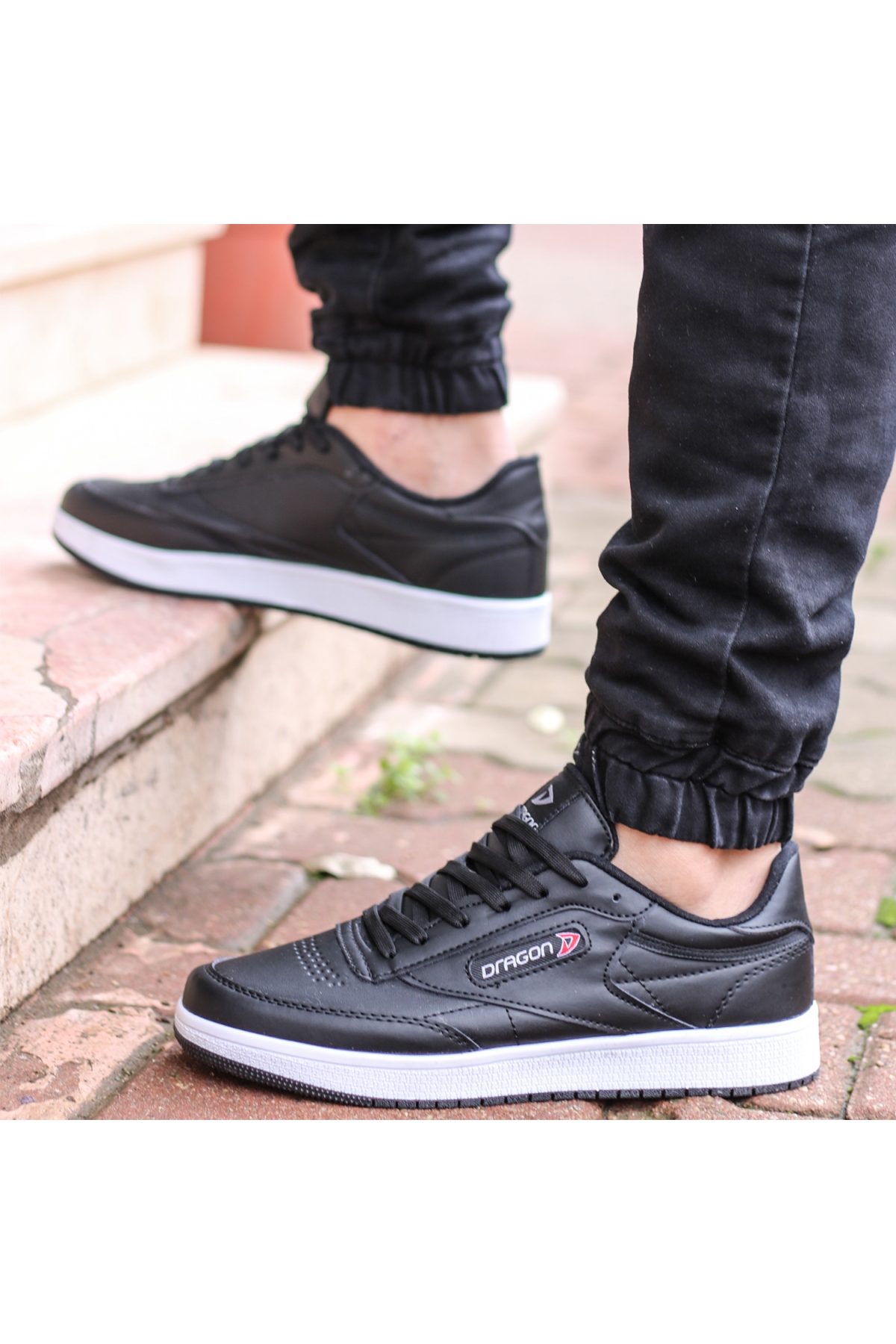 Ayakkabix Sneaker Erkek Spor Ayakkabı Günlük Yürüyüş Siyah-beyaz-cilt - Görsel 5