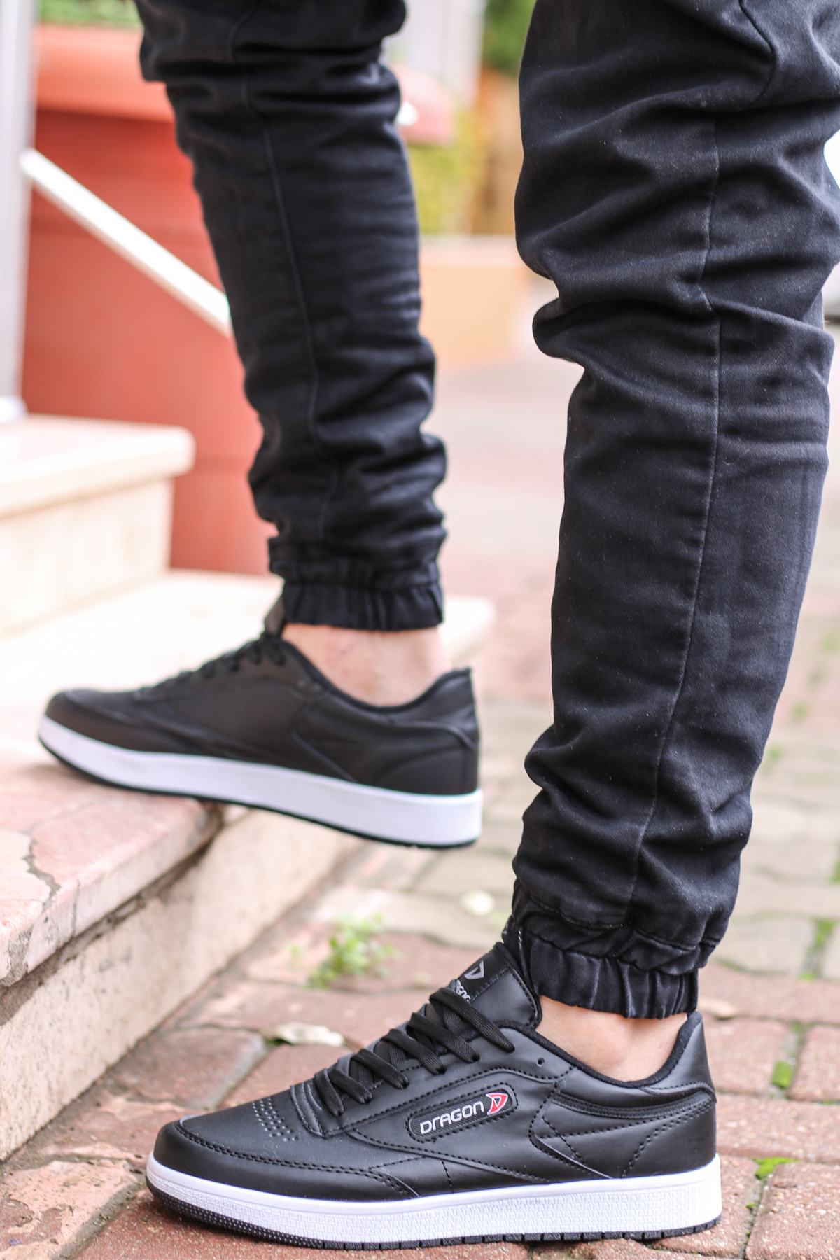 Ayakkabix Dragon Sneaker Erkek Spor Ayakkabı Siyah-beyaz-cilt - Görsel 3