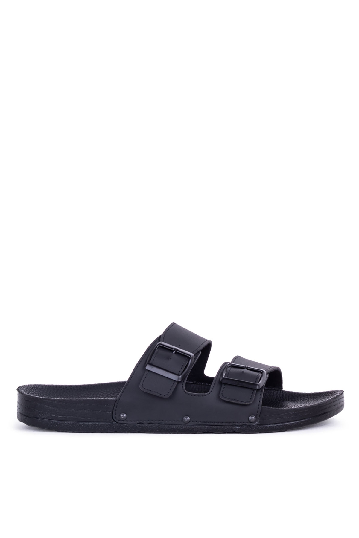 Bahamma Günlük İki Tokalı Erkek Terlik 7038 Siyah - Görsel 2