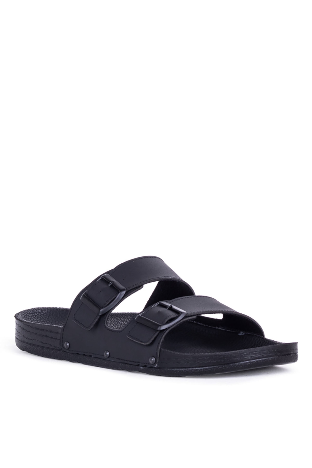 Bahamma Günlük İki Tokalı Erkek Terlik 7038 Siyah - Görsel 3