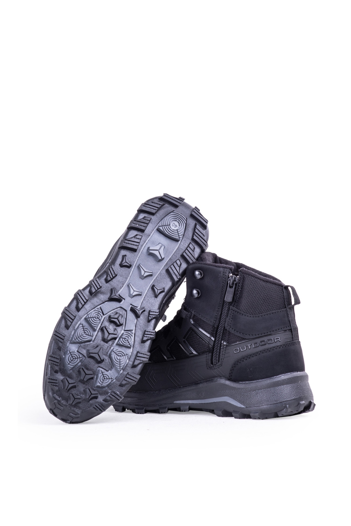 Erkek Bot Günlük Geçirmez Kışlık Ayakkabı Siyah - Görsel 4