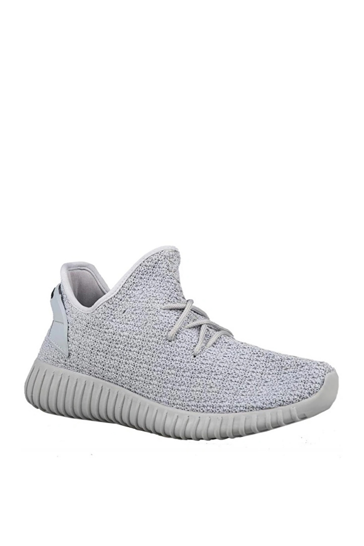 Pierre Cardiin Erkek Spor Aakkabı Yazlık Yeezy Bağsız Gri - Görsel 3