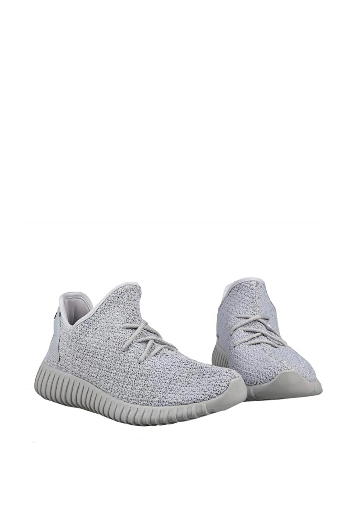 Pierre Cardiin Erkek Spor Aakkabı Yazlık Yeezy Bağsız Gri - Görsel 5