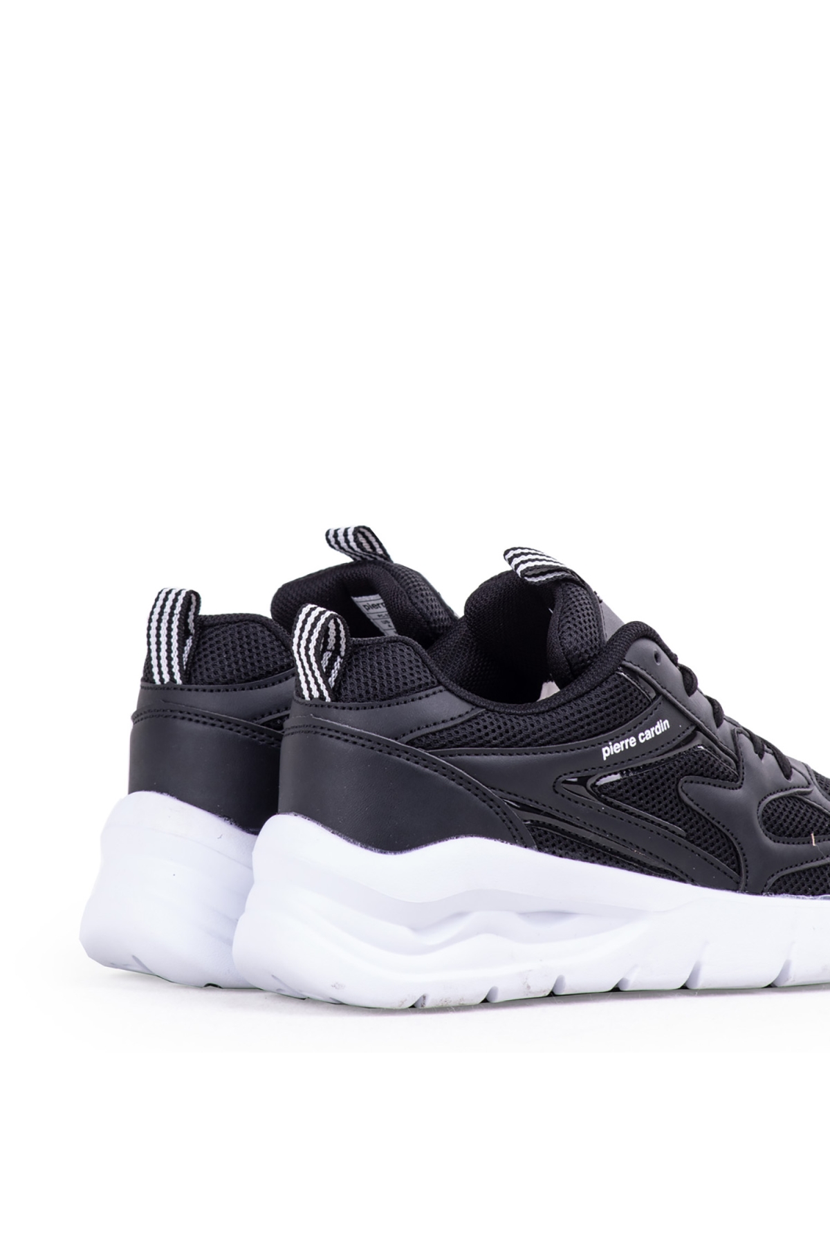 Kadın Düz Sneaker Ayakkabı Günlük Spor Ayakkab Siyah Beyaz - Görsel 5