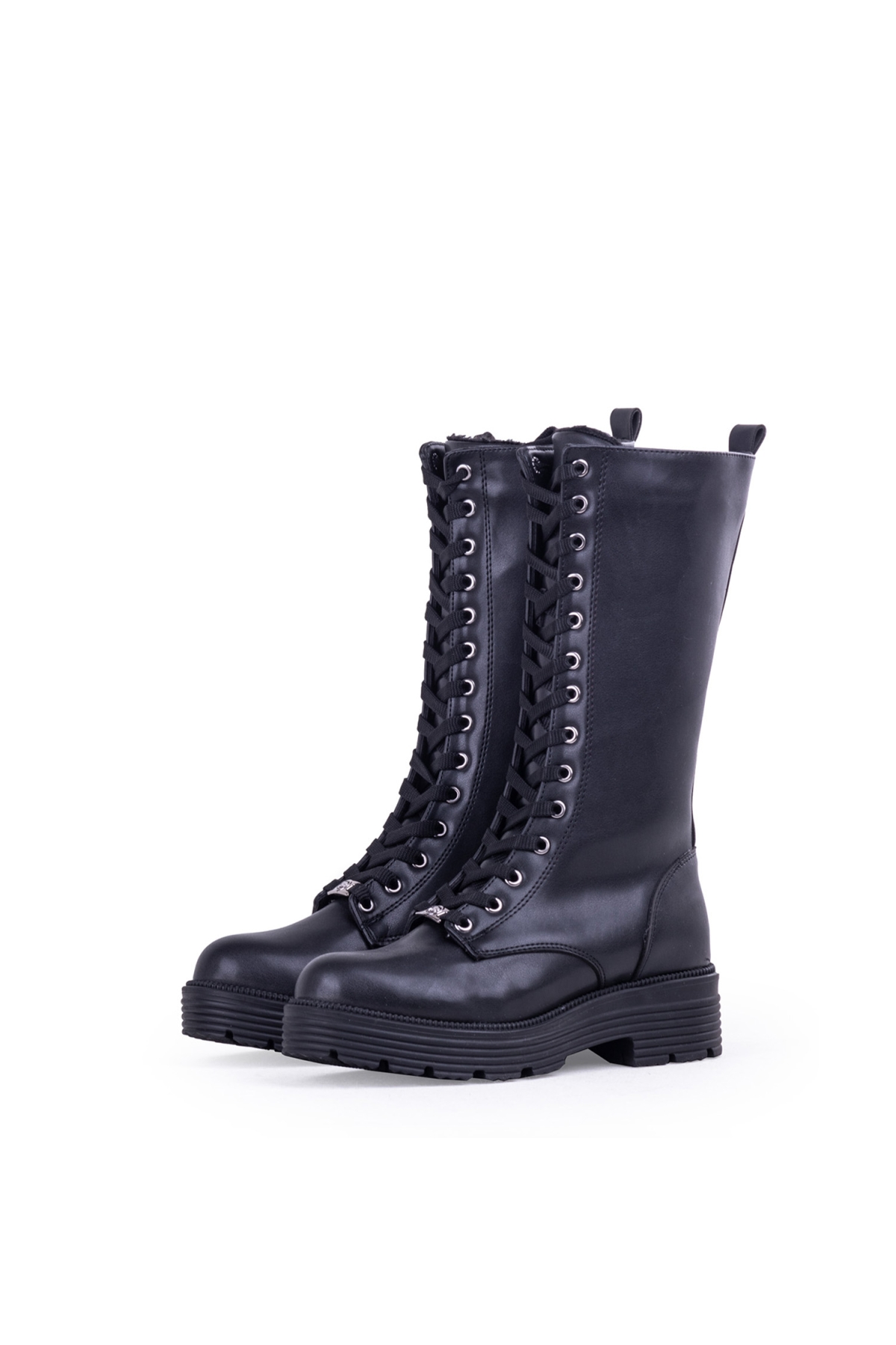 Pierre Cardin Fermuarlı Bağcıklı Kadın Postal Bot Siyah - Görsel 3