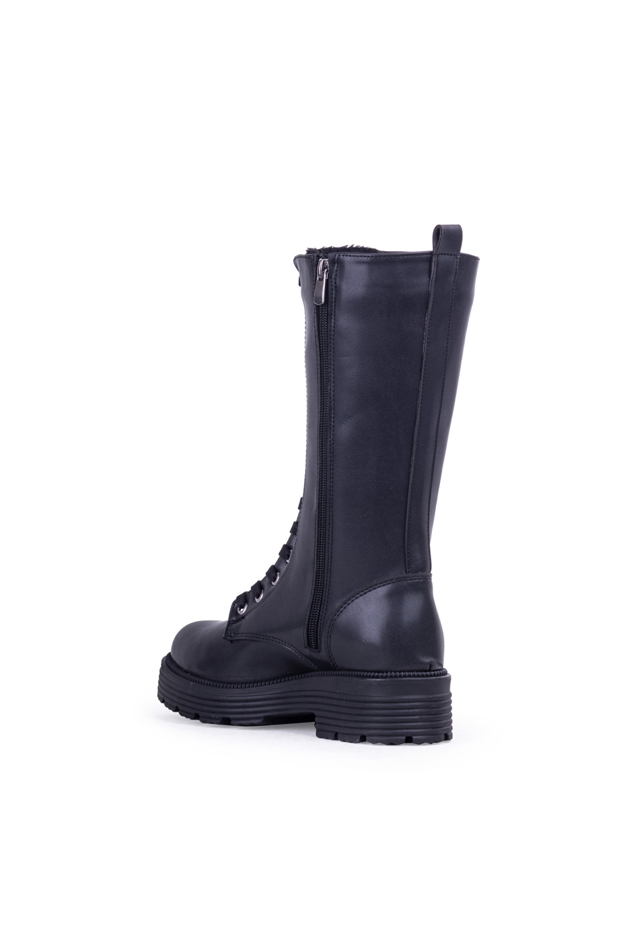 Pierre Cardin Fermuarlı Bağcıklı Kadın Postal Bot Siyah - Görsel 5