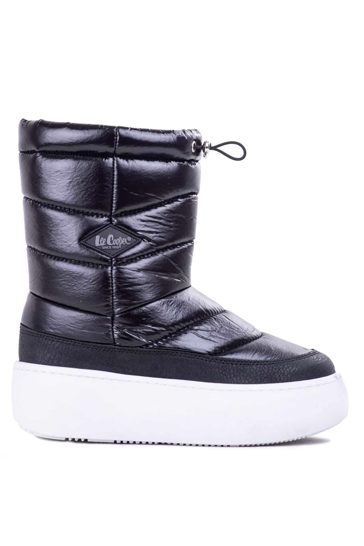 31181 Kadın Kısa Bot Günlük Kışlık Bot Siyah Beyaz - Görsel 2