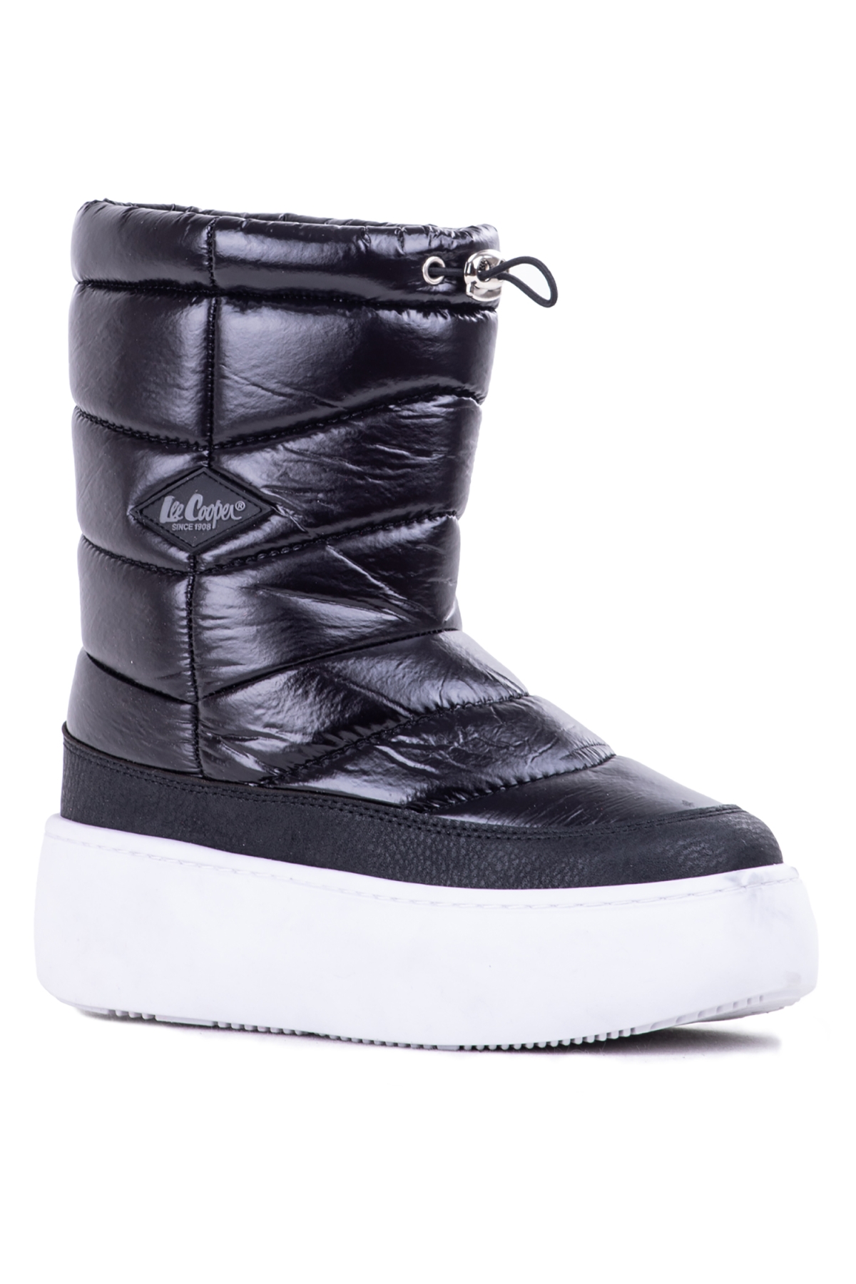 31181 Kadın Kısa Bot Günlük Kışlık Bot Siyah Beyaz - Görsel 3