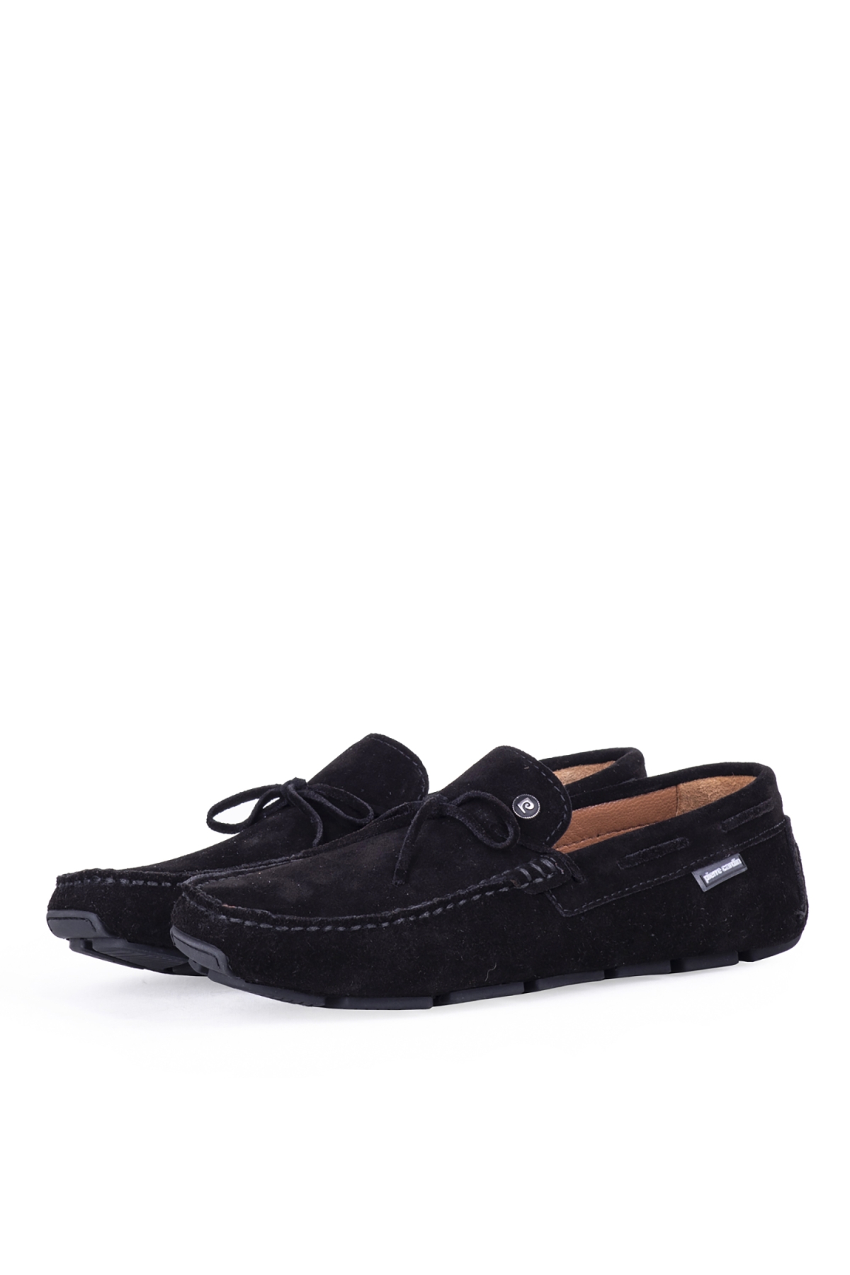 241012 Erkek Nubuk Deri Loafer Ayakkabı Siyah Süet - Görsel 4