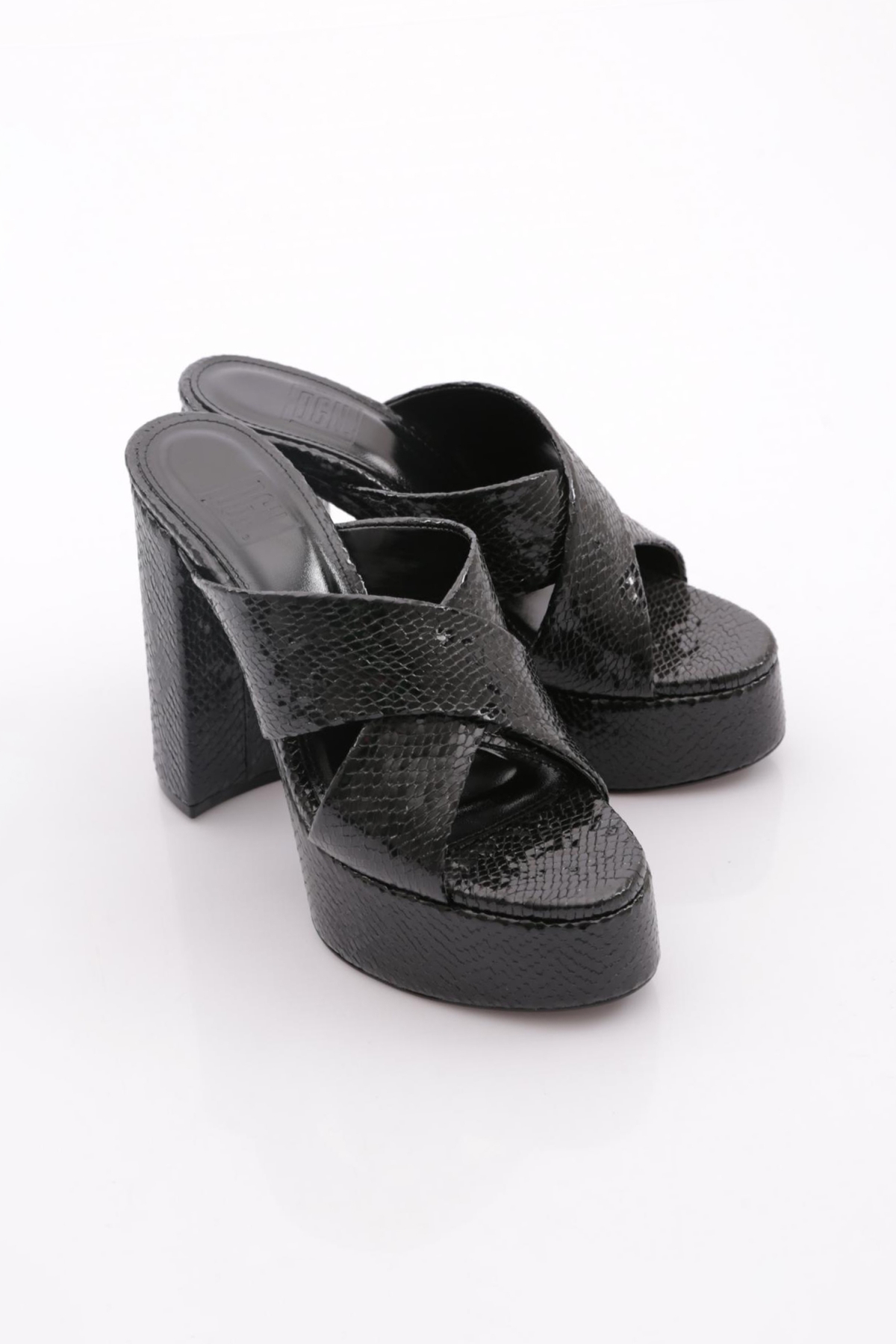 26 Kadin Kalin Taban Çapraz Şerit Terlik - Görsel 3
