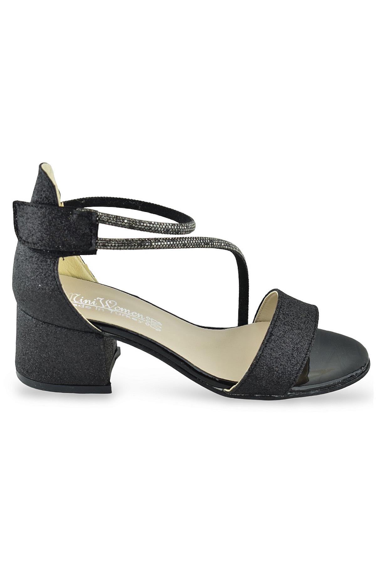 259 Abiye Kız Çocuk Topuklu Ayakkabı Düğünlük Nişan Abiye Elbise Ayakkabısı - Görsel 2