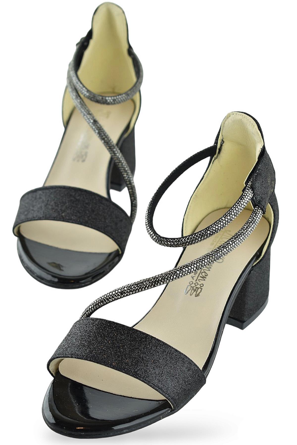 259 Abiye Kız Çocuk Topuklu Ayakkabı Düğünlük Nişan Abiye Elbise Ayakkabısı - Görsel 3