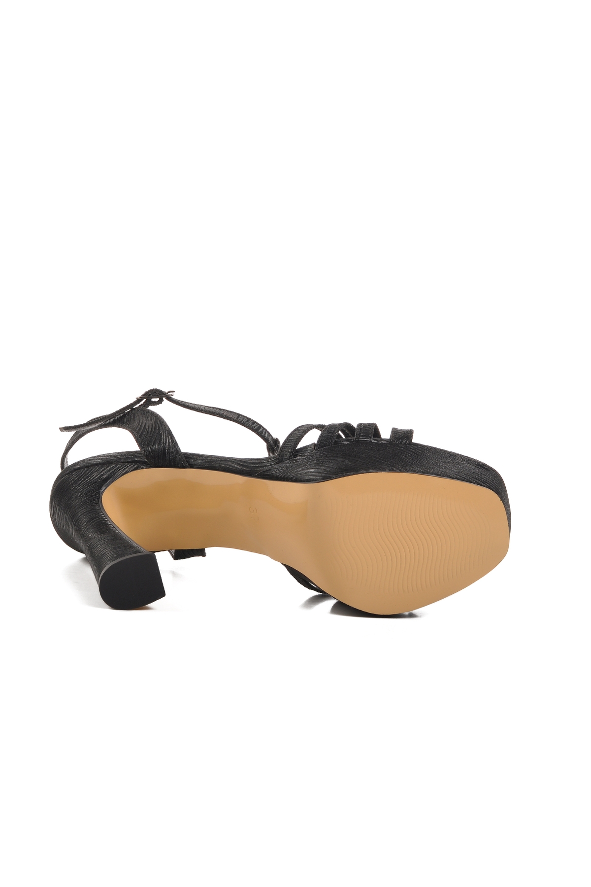 Siyah Kadın Topuklu Sandalet PC-54504 Z - Görsel 6